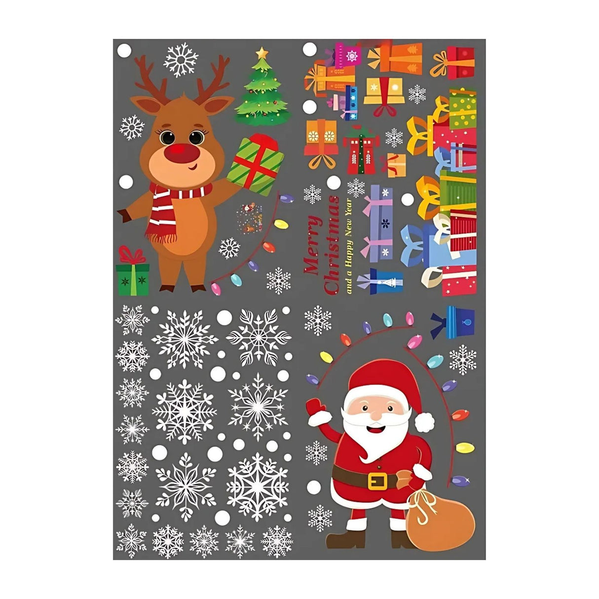 Fenstersticker Weihnachtsaufkleber Fensterbilder Weihnachtsdekoration