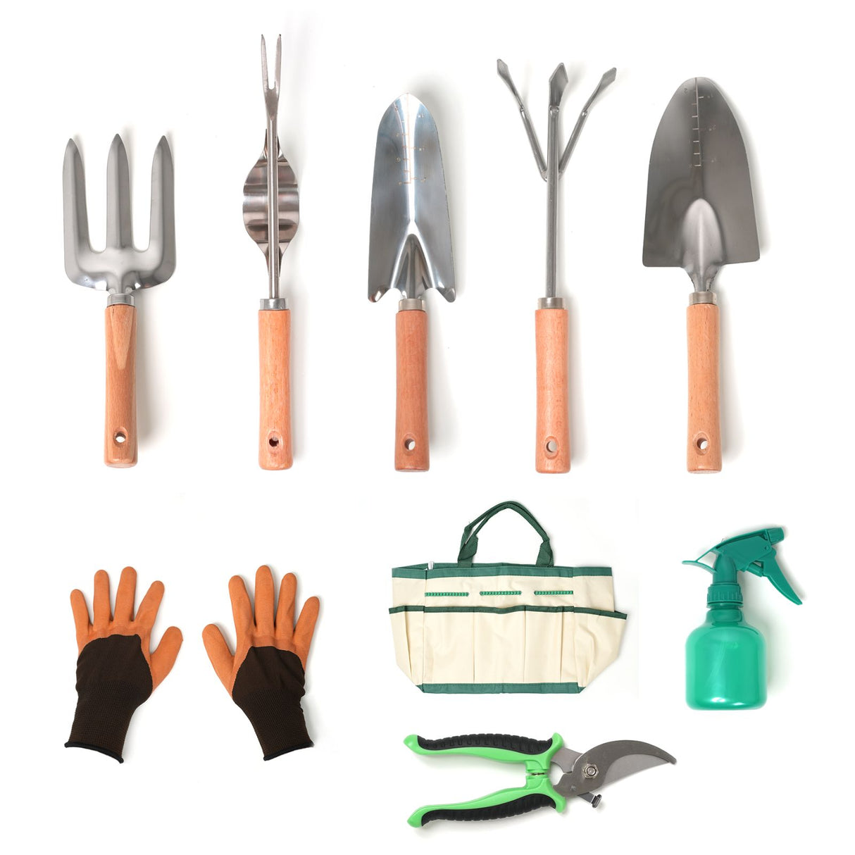 Gartenwerkzeug-Set 9-teilig mit Tasche Gartengeräte Gartenpflege