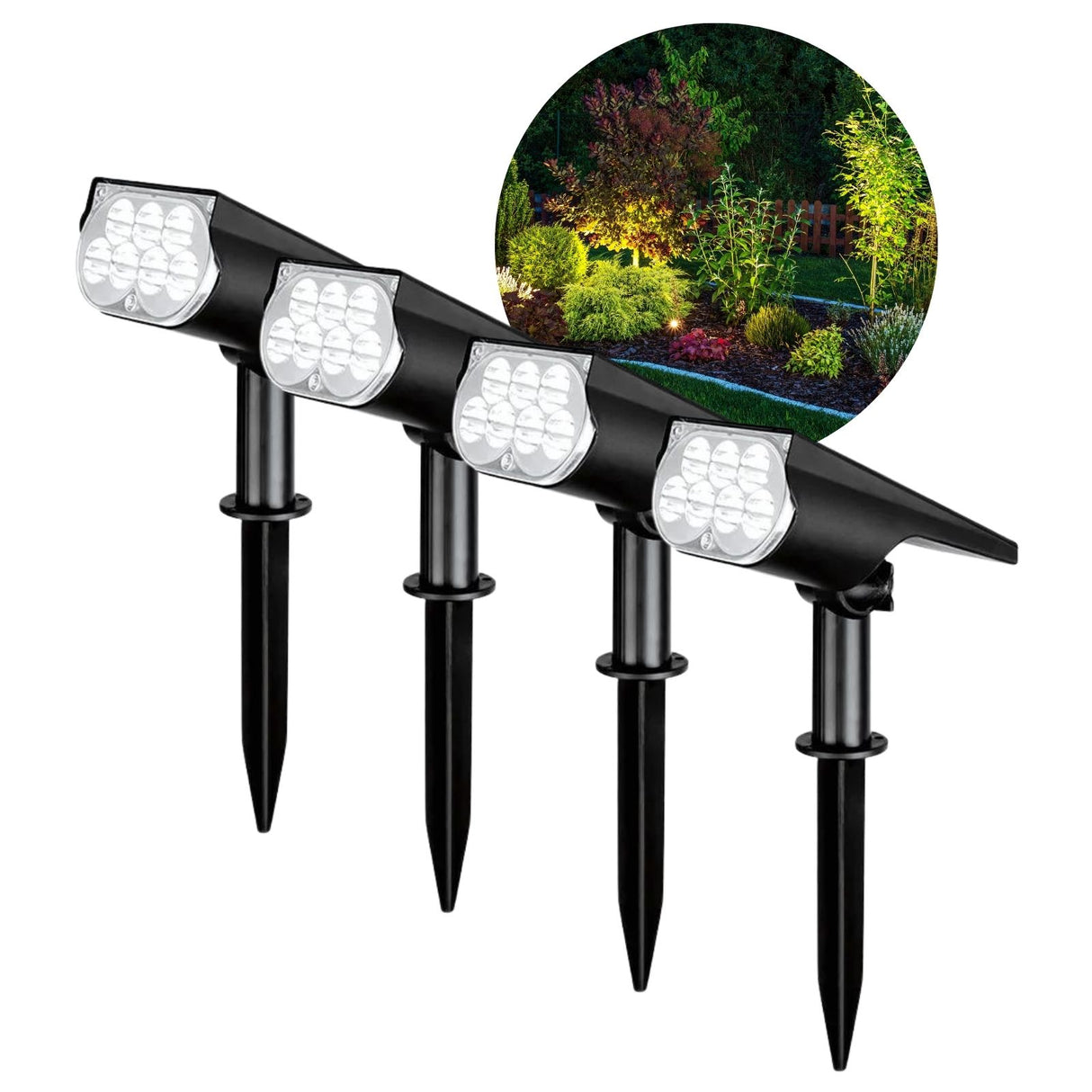 LED Solar Gartenstrahler Gartenscheinwerfer Aussenbeleuchtung