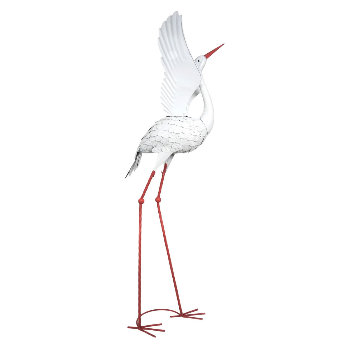 Kranich Metall Dekofigur Gartendekoration Gartenfigur Gartenskulptur