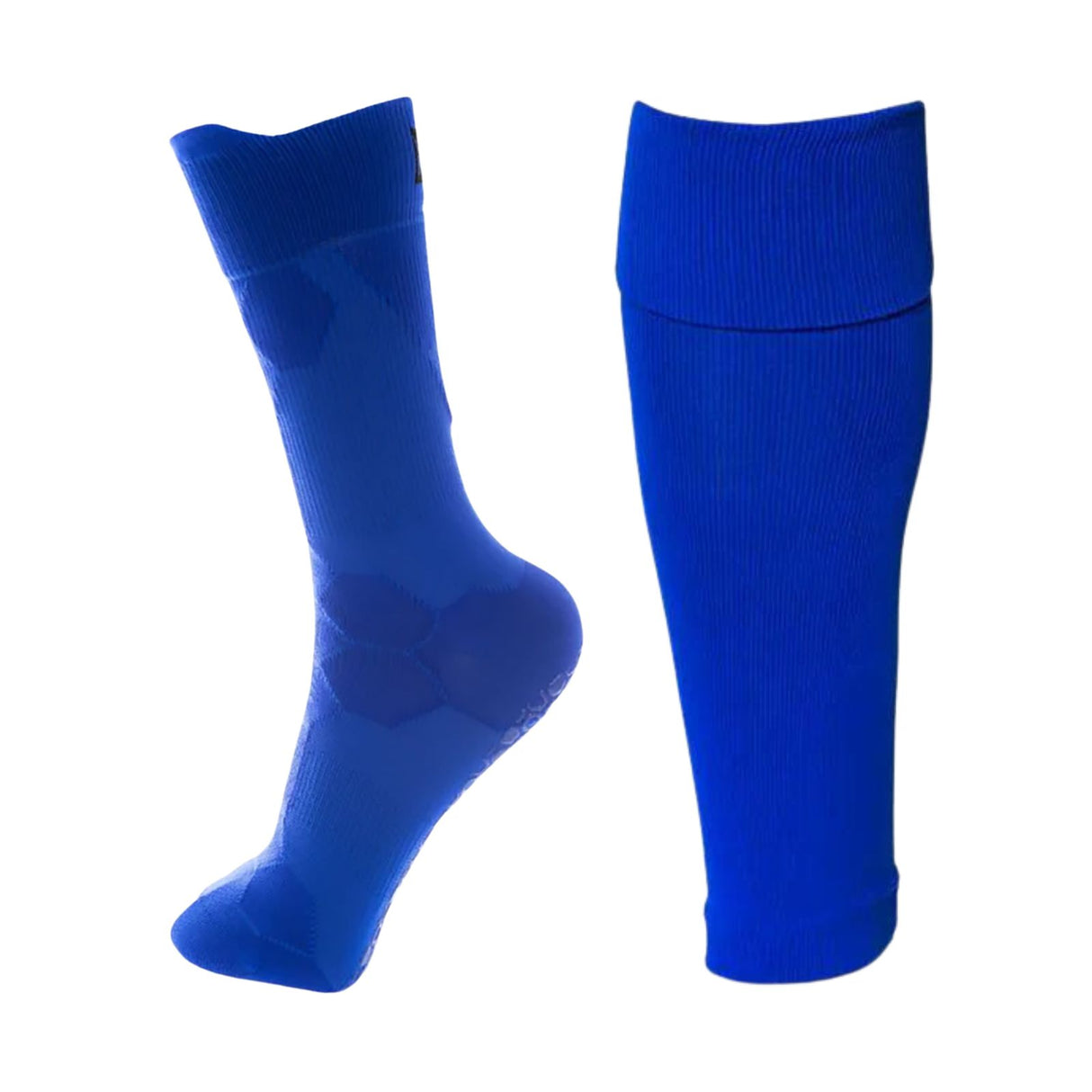 Fussballstulpen und Socken Grösse 36-41 Blau Set Tubxx und GripSoxx