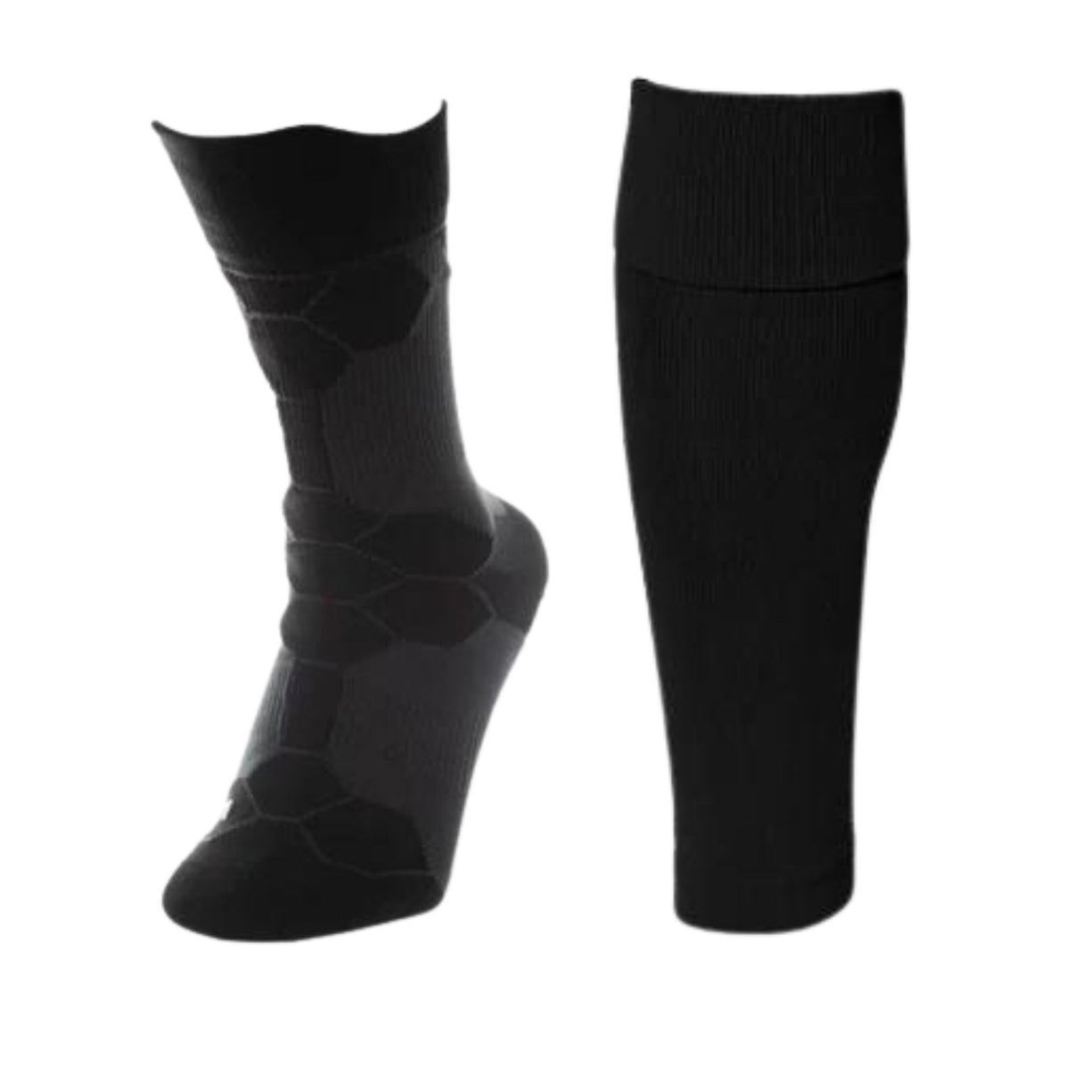 Fussballstulpen und Socken Grösse 42-47 Schwarz Set Tubxx und GripSoxx
