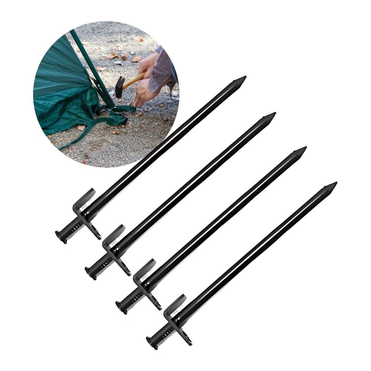 Zeltheringe Stahl Heringe 20cm Zeltnagel Camping Bodennagel 4er Set