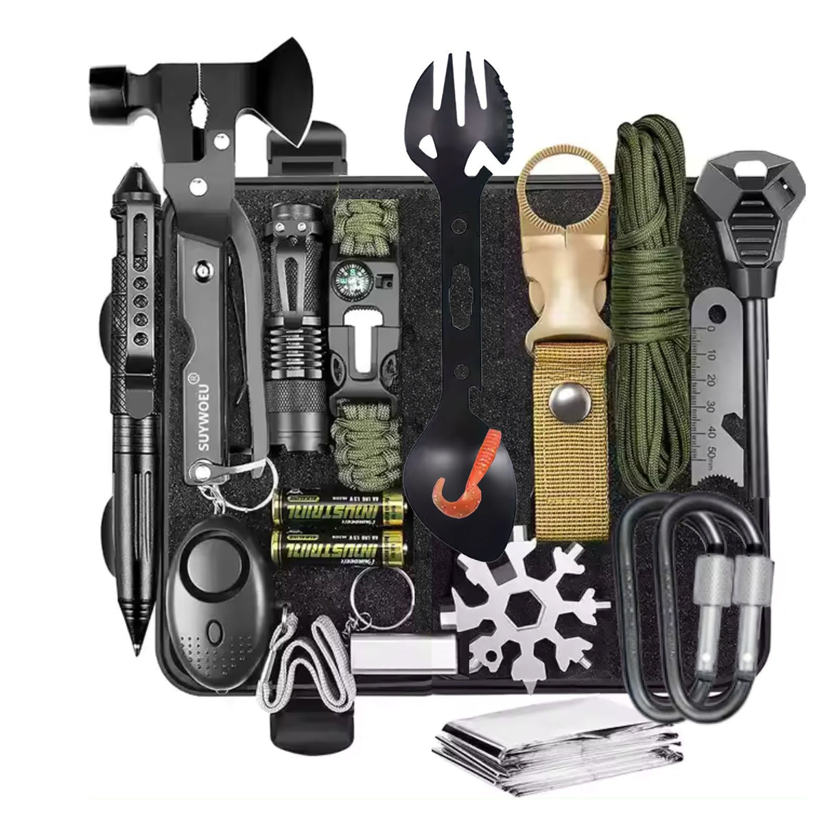 16in1 Outdoor-Survival-Box Survival-Kit Survival-Tools Camping-Ausrüstungskit