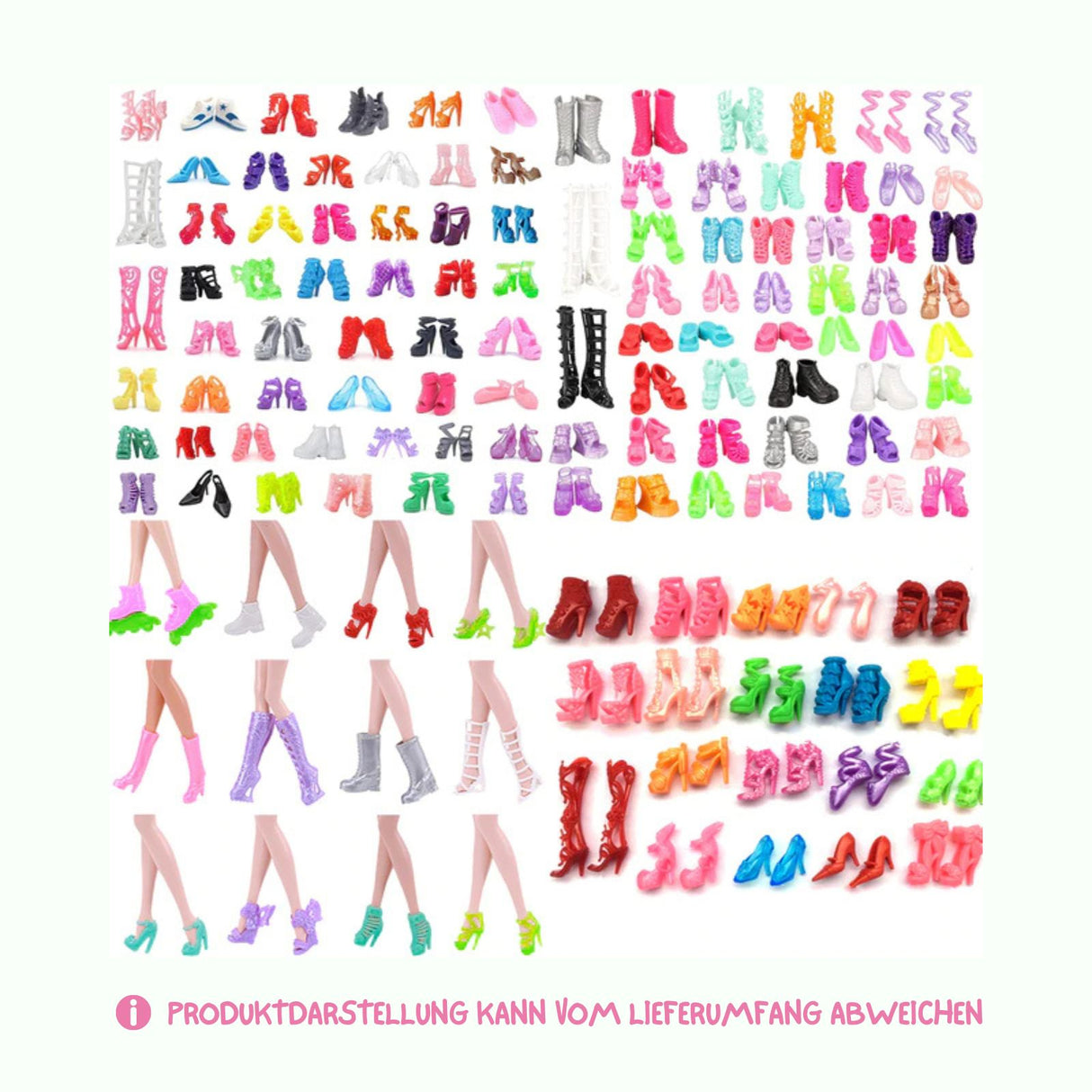 40 Paar Schuhe Stiefel Sandalen für Barbie Puppen Zubehör Kleidung
