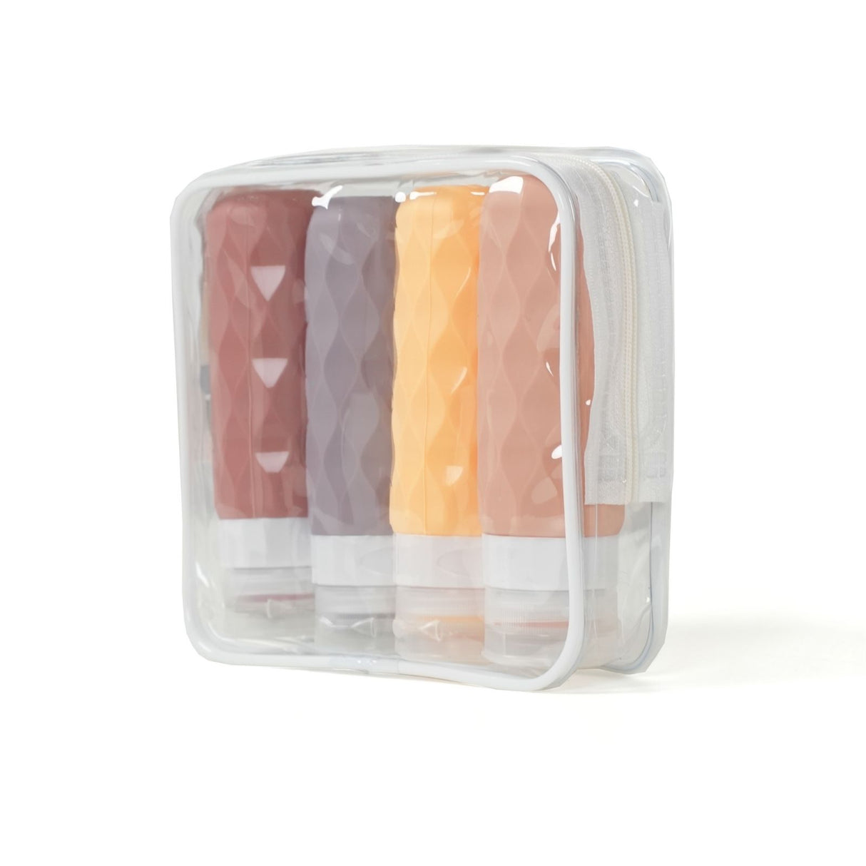 4er Set Reiseflaschen Squeeze-Flasche Quetschflasche Silikonbehälter Shampoo-Behälter