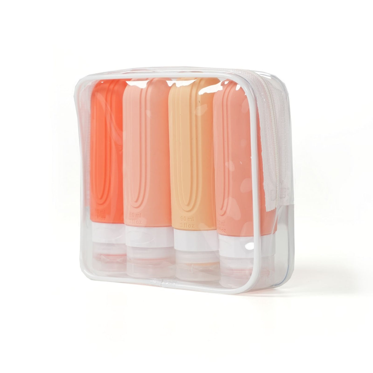 4er Set Quetschflaschen Shampoo-Behälter Squeeze-Flasche Reiseflaschen Silikonbehälter