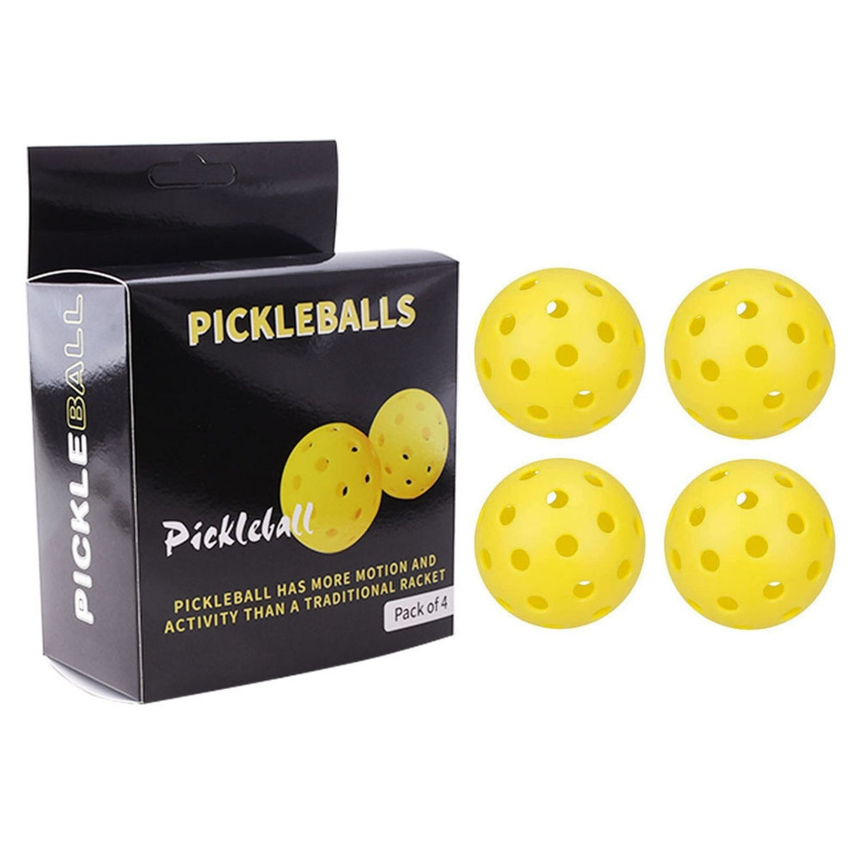 4-tlg. Set Pickleball-Ball Pickleball-Outdoorball Racketsportball
