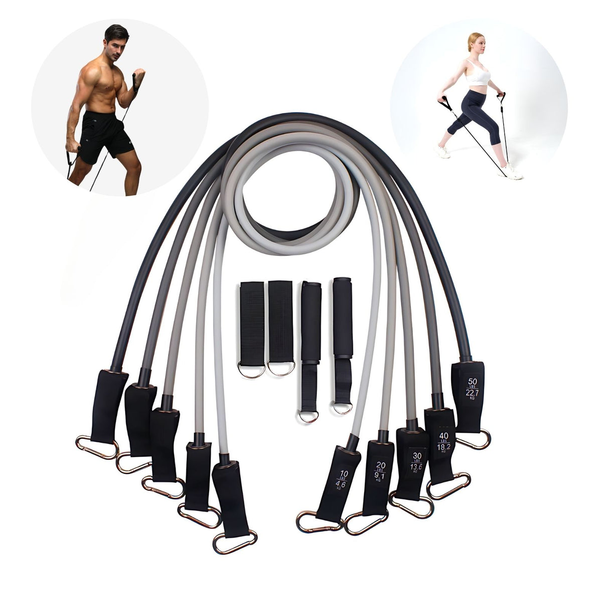 11-tlg. Set Fitnessband Resistance-Band Widerstandsband Trainingsband