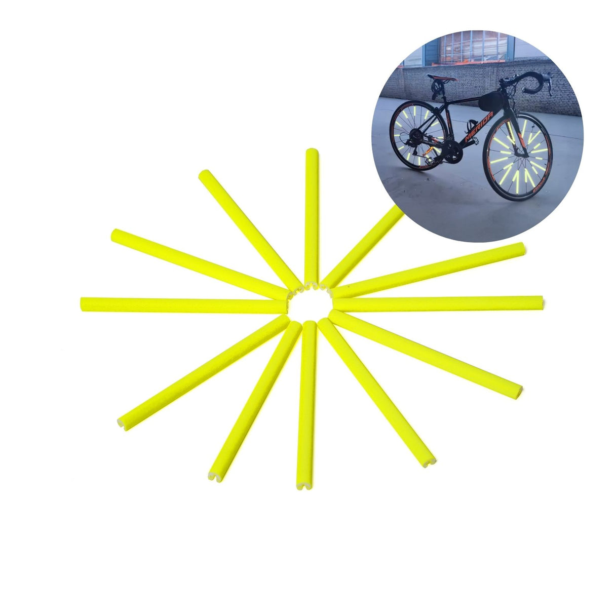 12-tlg. Set Velo-Speichenreflektoren Reflektierende Speichenclips