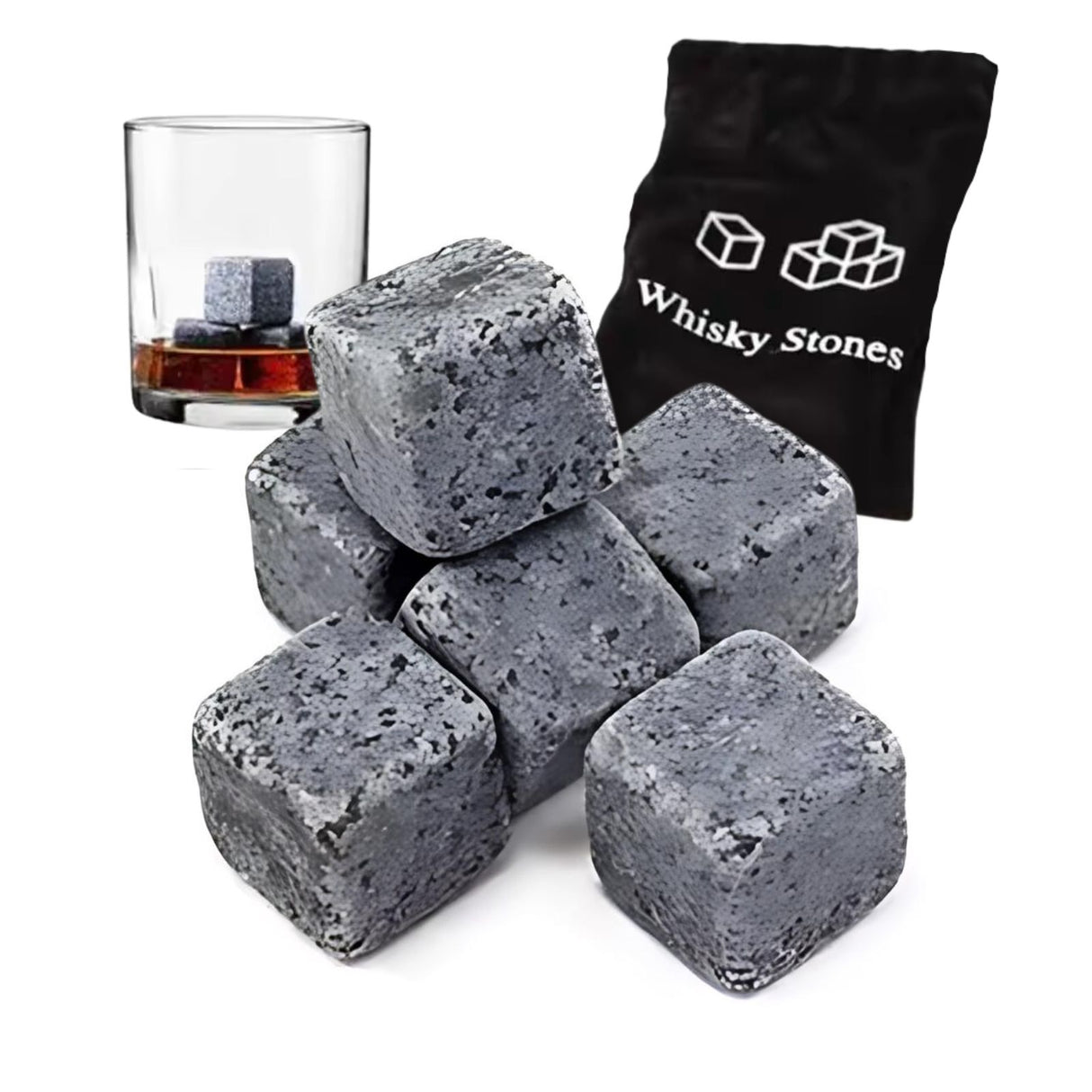 10-tlg. Set Whisky-Steine Wein-Eiswürfel Eiswürfel-Ersatz Stein-Eiswürfel