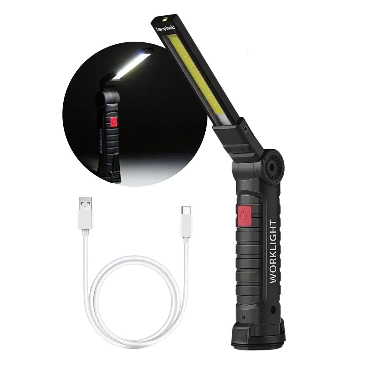 Wiederaufladbare COB-LED-Leuchte Arbeitsleuchte Reparaturlampe Taschenlampe