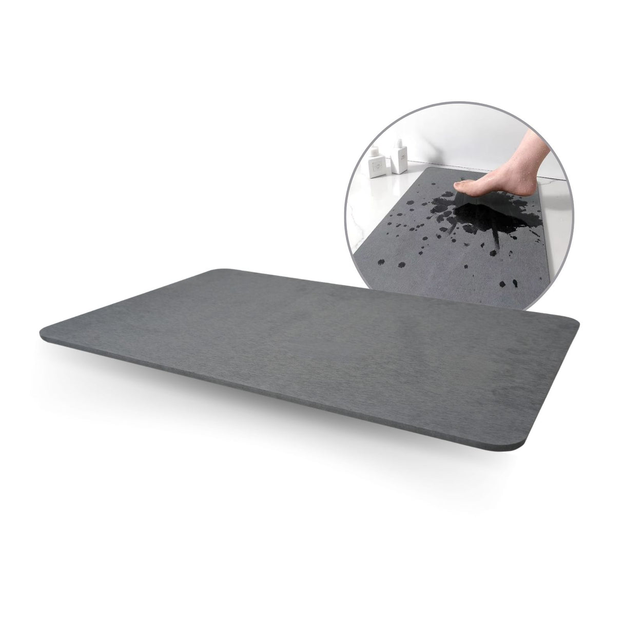 Diatomit-Fussmatte fürs Badezimmer Stein-Badematte Badvorleger Kieselgur-Matte