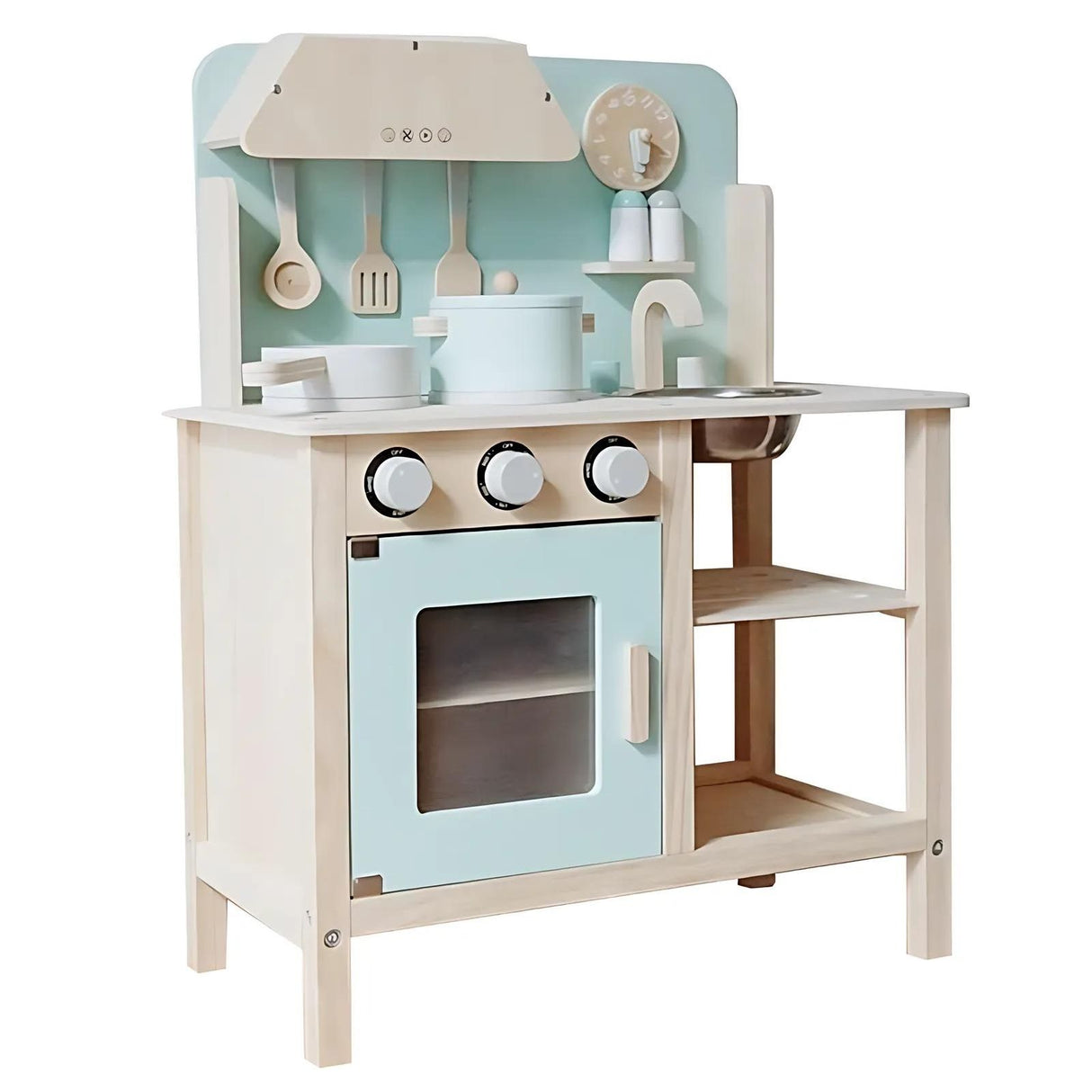 Kinderküche aus Holz mit Zubehör Spielzeugküche Holzspielküche Kinderspielzeug