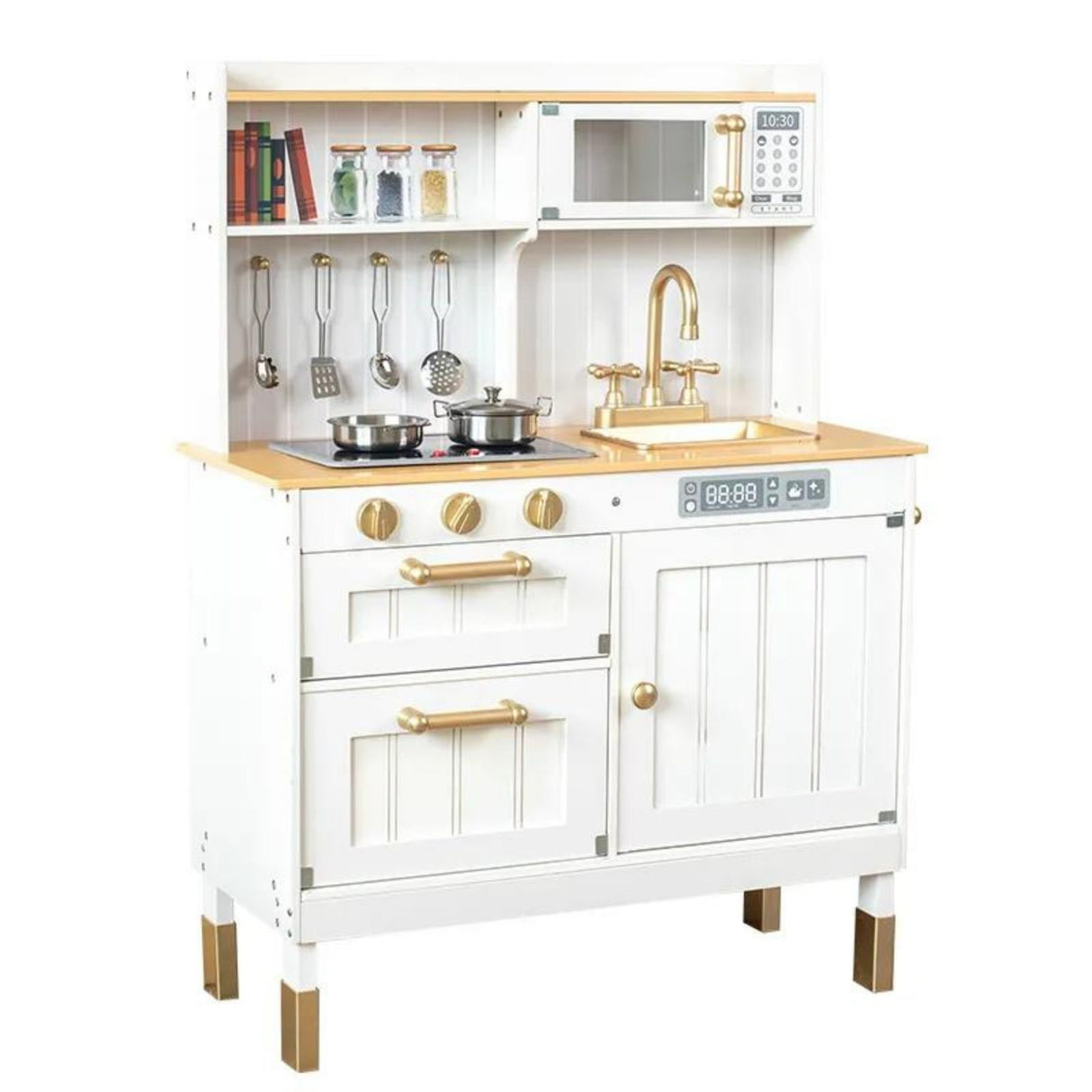 Spielzeugküche aus Holz mit Zubehör Kinderspielzeug Holzspielküche Kinderküche