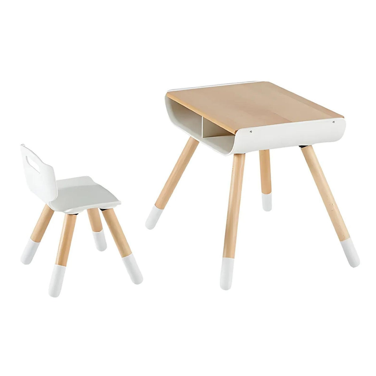 Tisch- und Stuhl-Set aus Holz für Kleinkinder Kinderstuhl Kindertisch