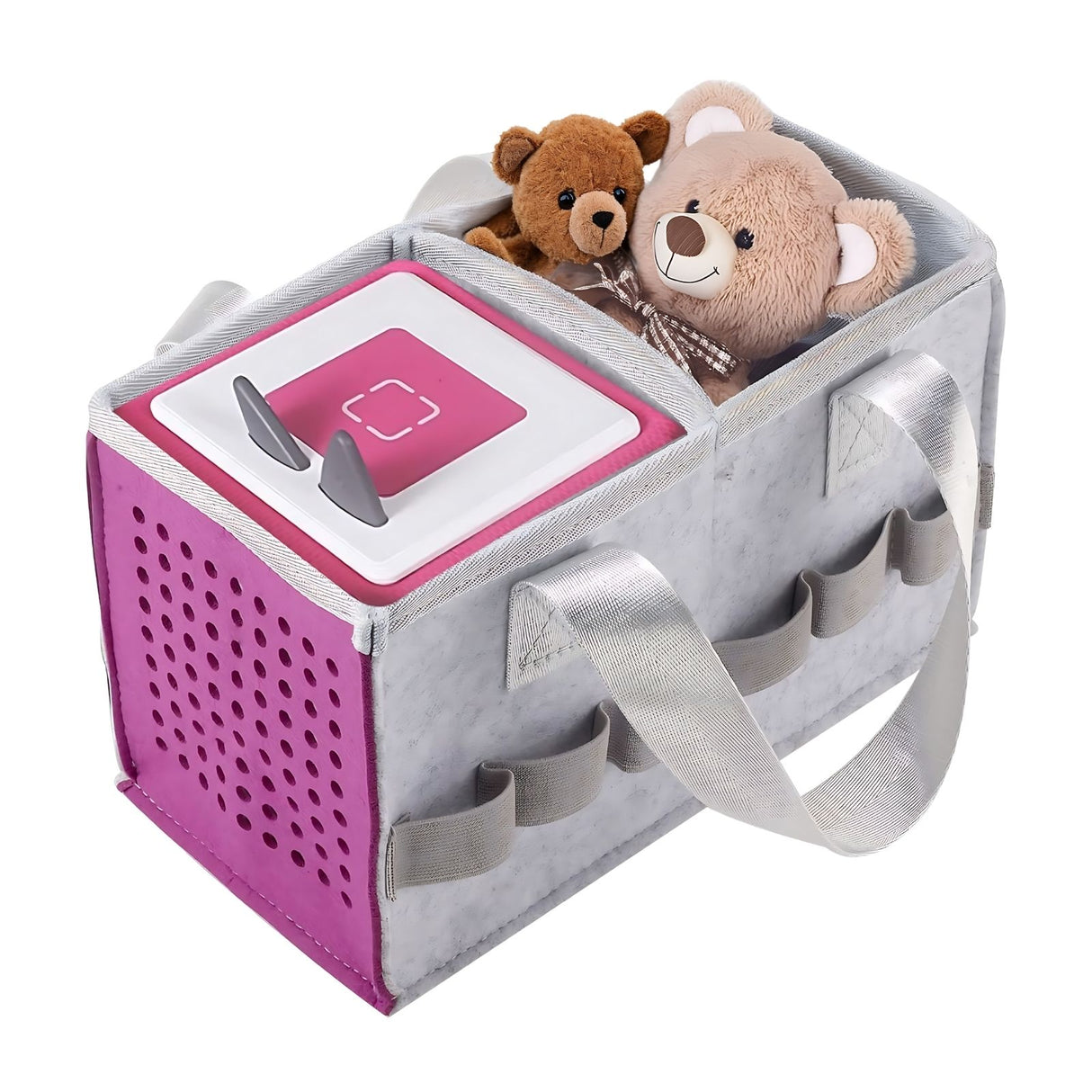 Organizer-Tasche für Hörspiel Aufbewahrungstasche für Hörspielbox und Figuren Pink