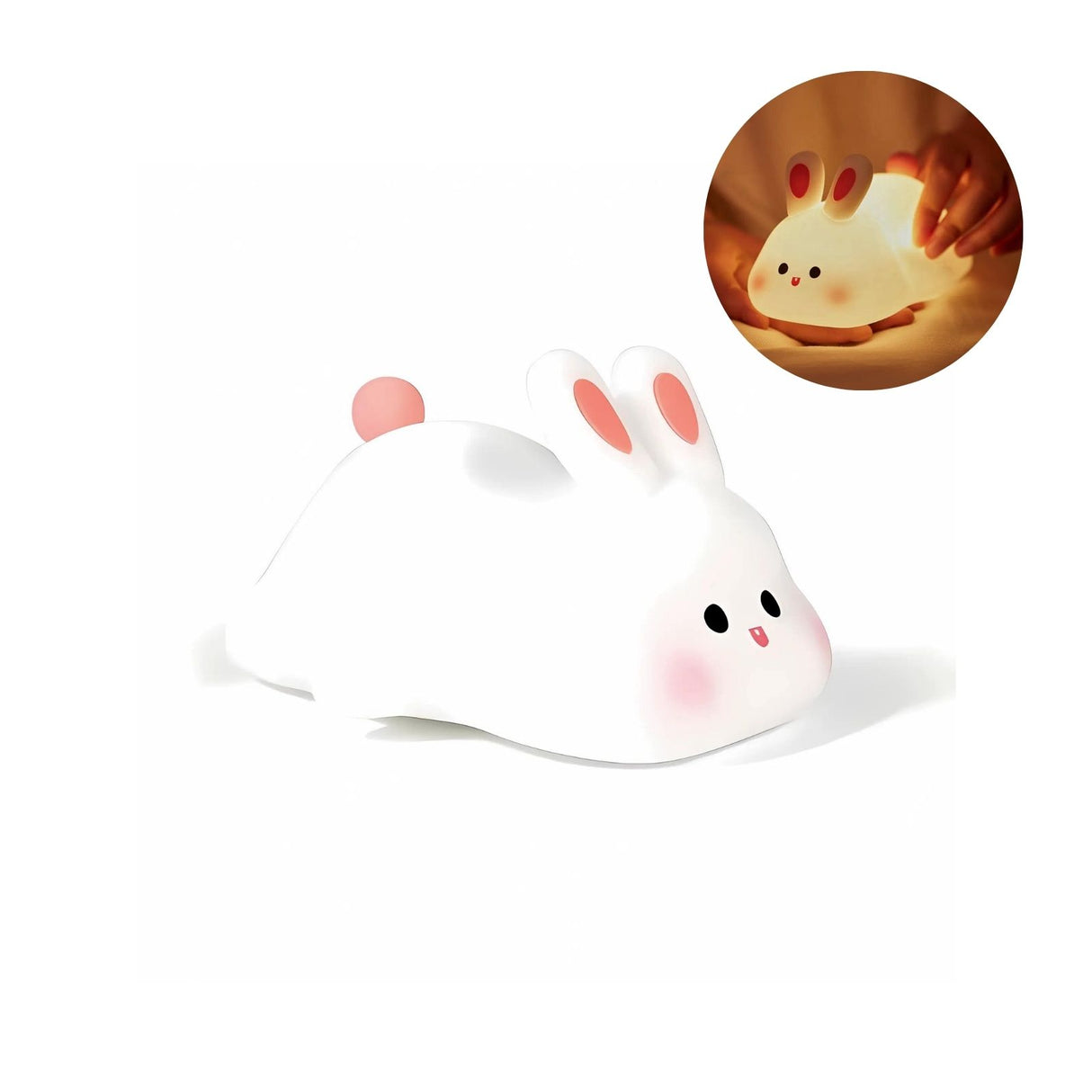 LED-Kaninchen-Nachtlicht Kinder-Nachttischlampe Tischleuchte Lampe Beleuchtung