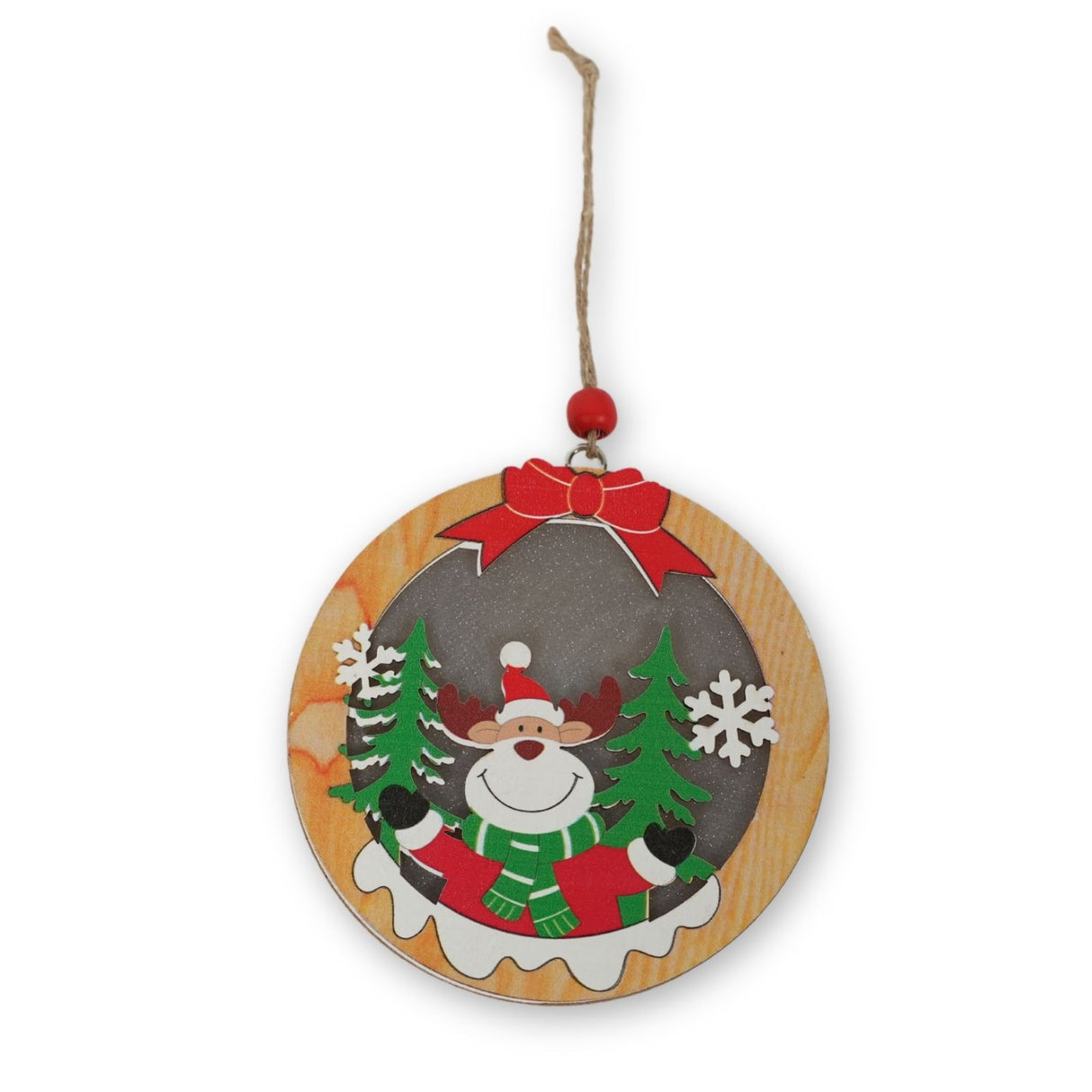 LED-Weihnachtsbaum-Anhänger Weihnachtsschmuck Weihnachtsdekoration Holzdeko