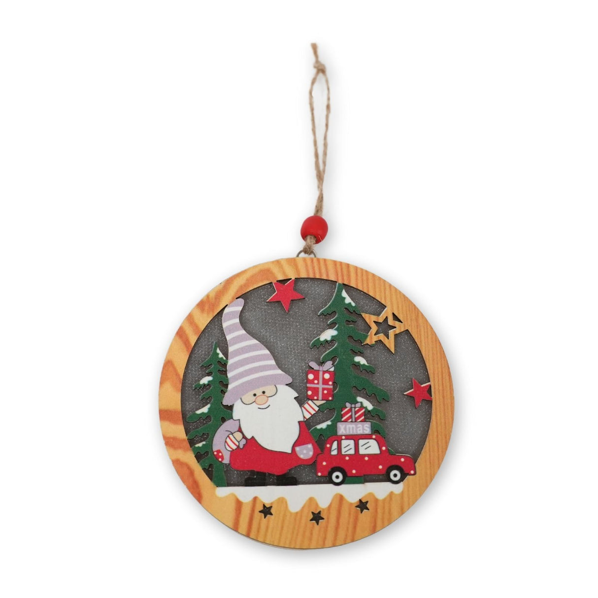 LED-Holzdeko Weihnachtsbaum-Anhänger Weihnachtsschmuck Weihnachtsdekoration