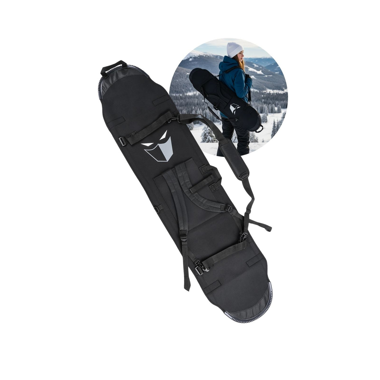 Snowboard-Rucksack 150cm Transporttasche Tragetasche Tragehilfe