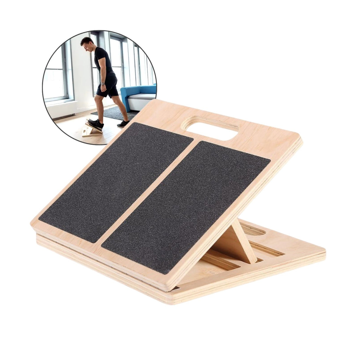 Verstellbares Stretching-Brett Holz-Schrägbrett Stretch Board Wadendehner