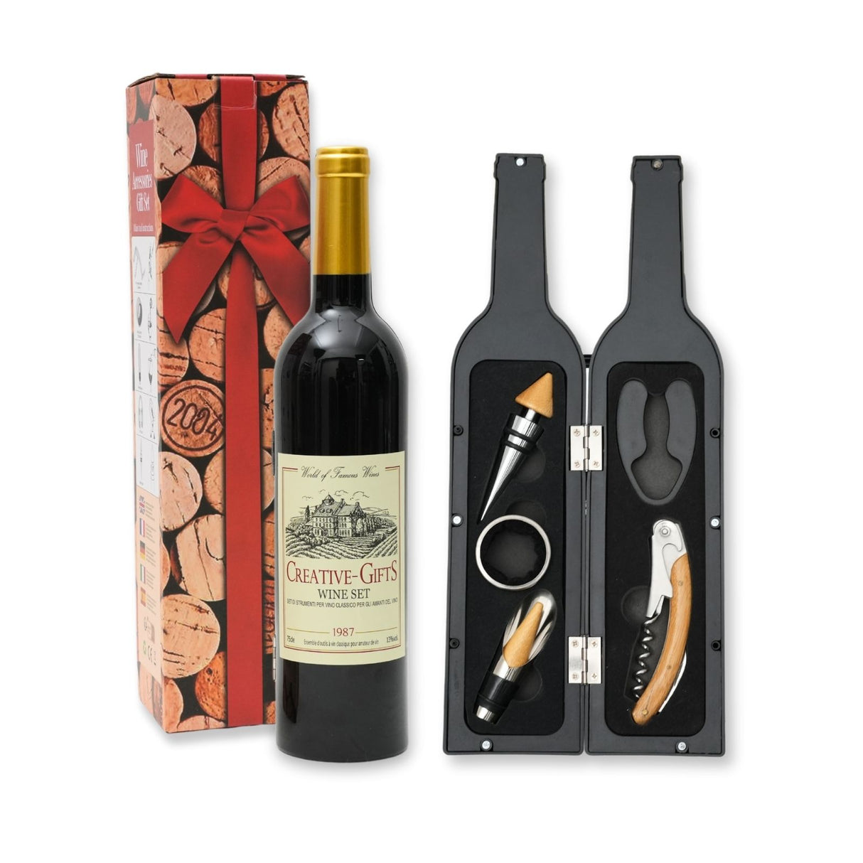 Flaschenöffner-Set Weinöffner Weinausgiesser Korkenzieher Weinstopper