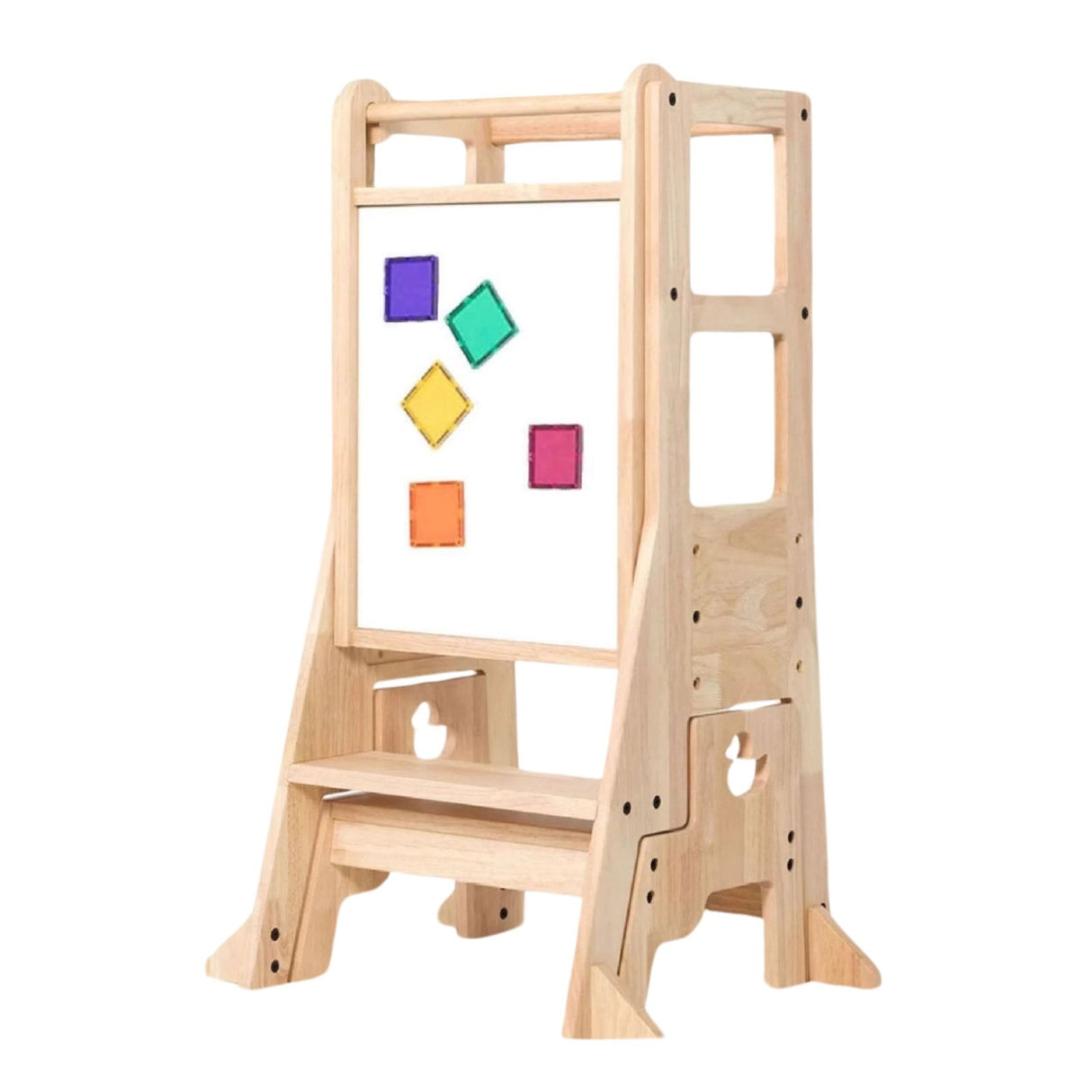 Kinder Holz-Lernturm mit Hocker und Zeichenbrett