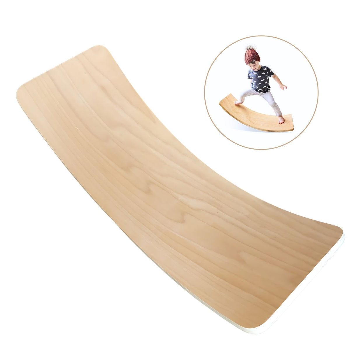 Kinder Spielbalancebrett Wippe Holz-Balancebrett Balanceboard
