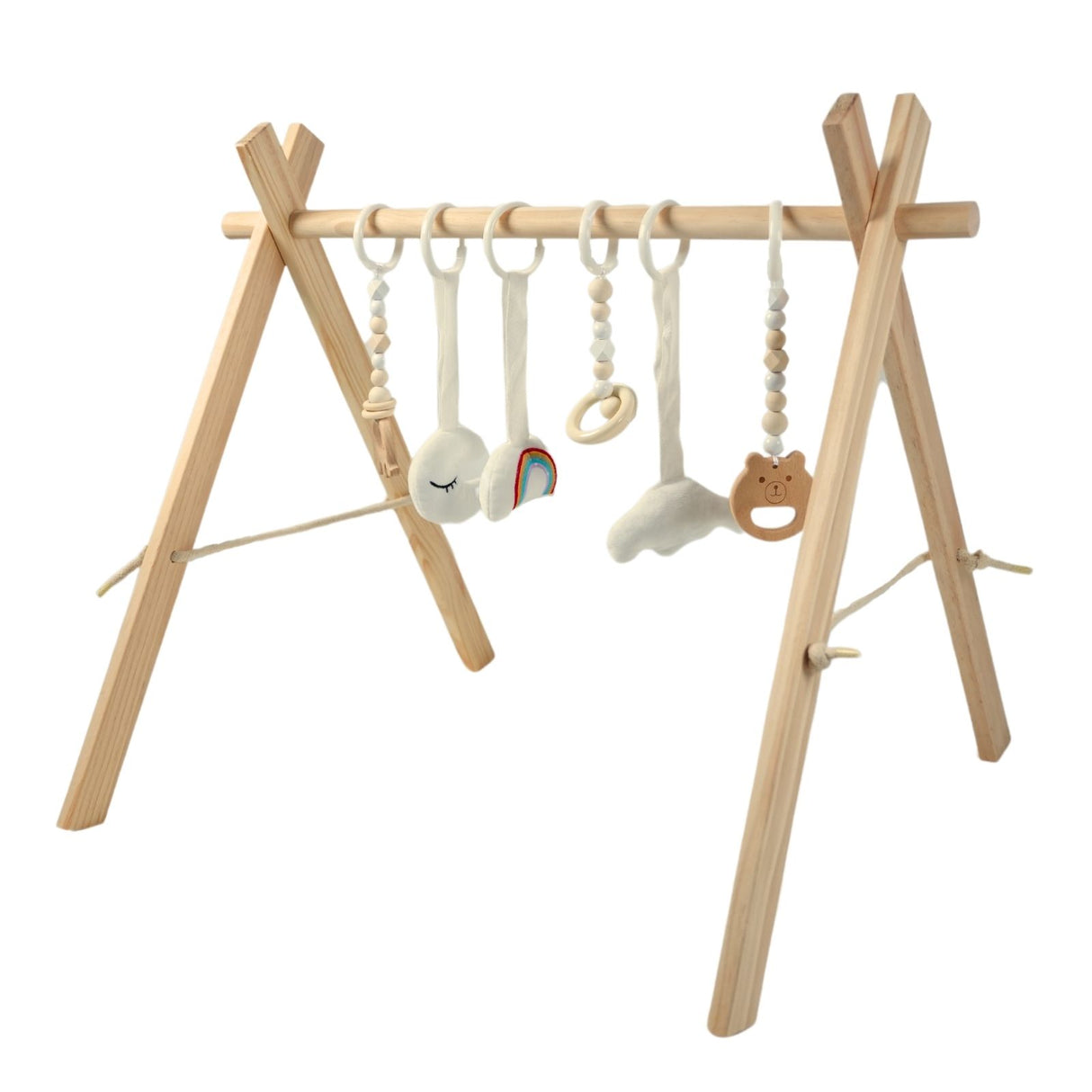 Baby-Gymnastikbogen Baby-Activity-Rahmen Holz-Activity-Rahmen