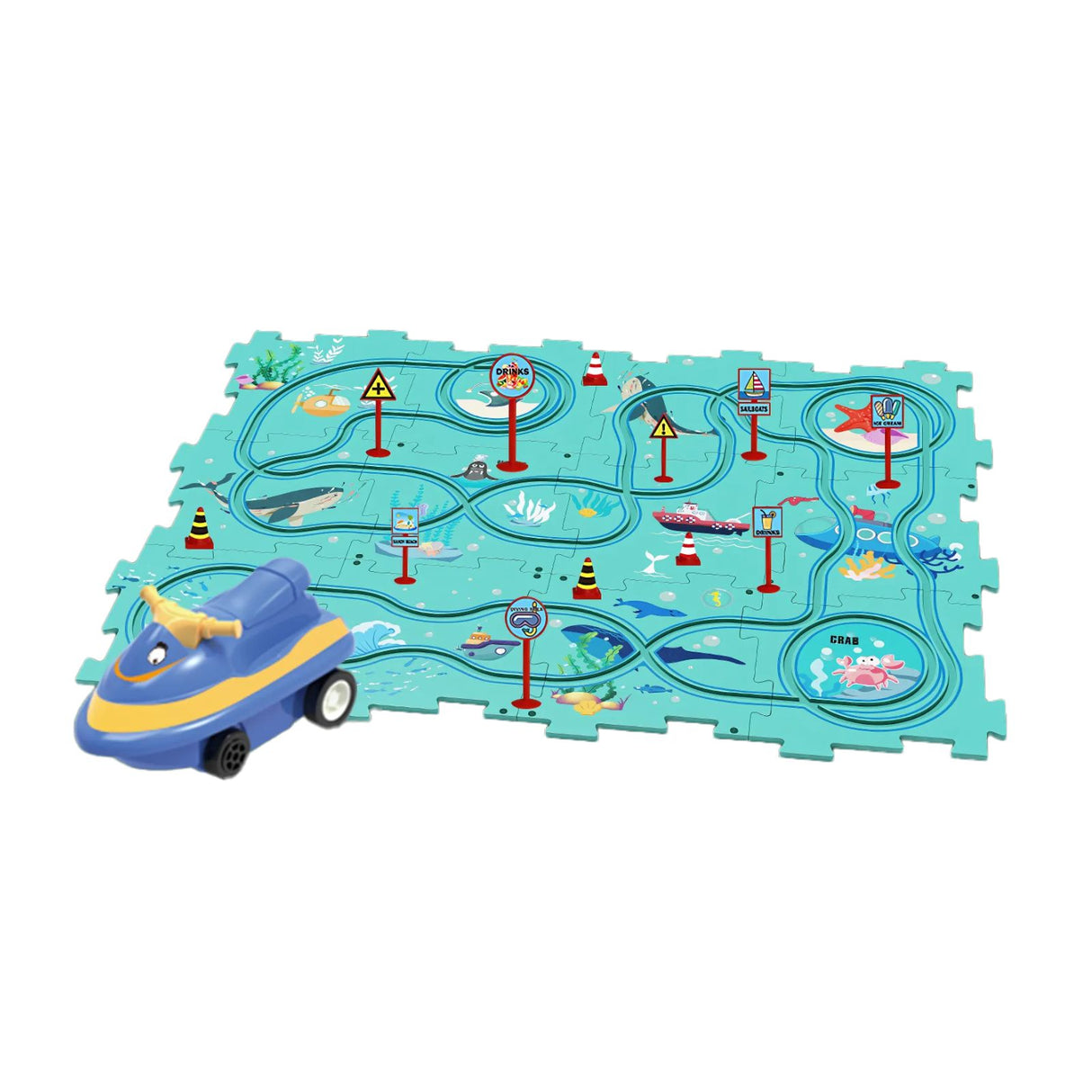 Kinderspielzeug Elektrisches Schienenbahn-Puzzle für Kinder Lernspielzeug