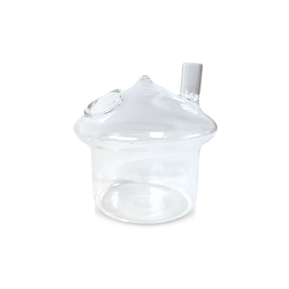 Stehende Glasvase Pilzhausform Blumenvase Vase Dekoration