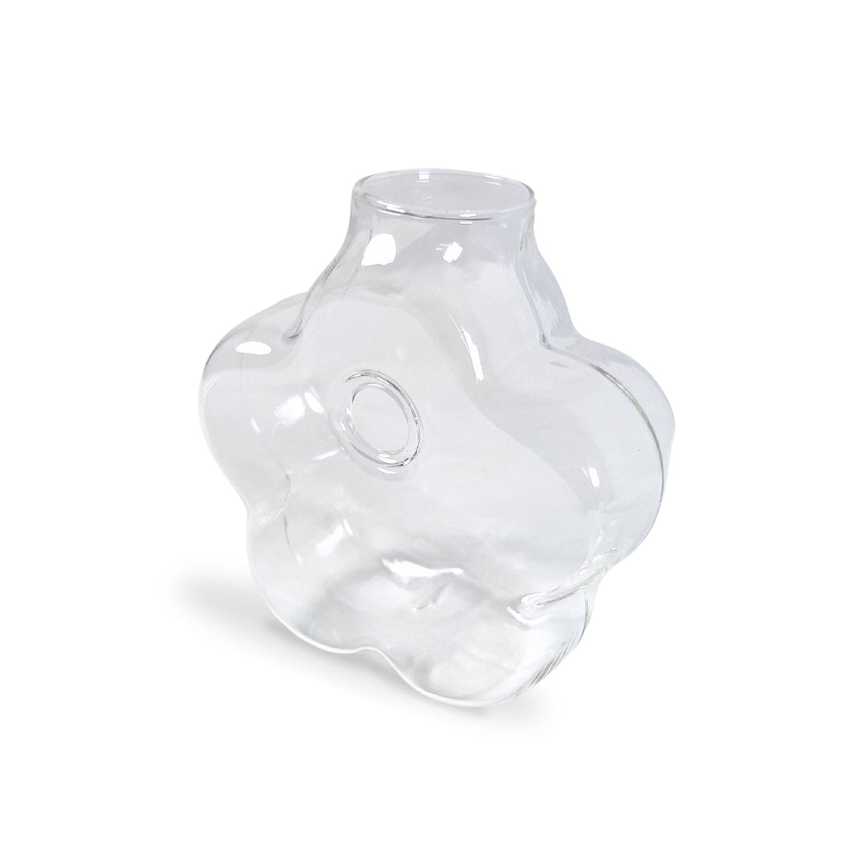 Stehende Glasvase Blütenform Blumenvase Vase Dekoration