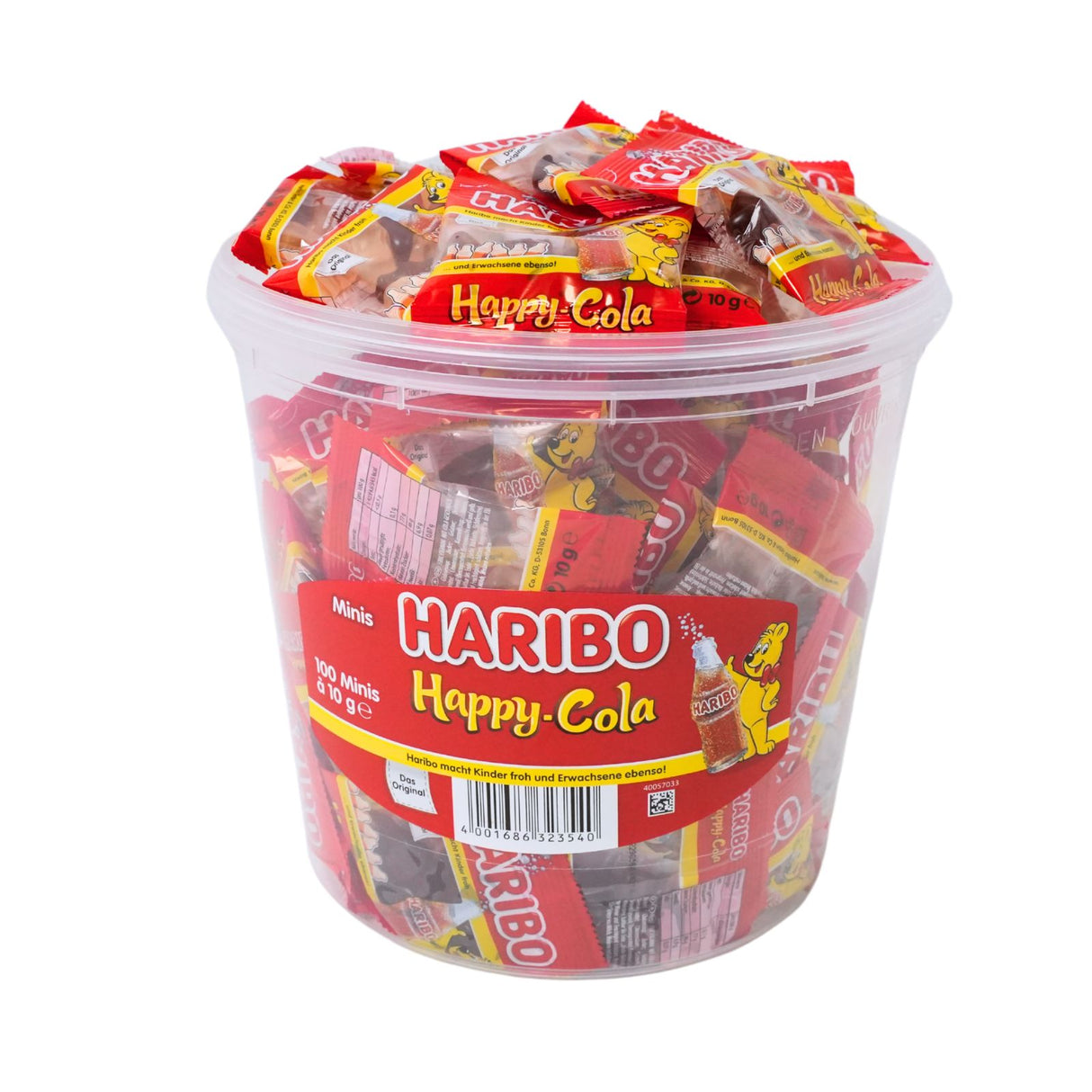 Haribo Happy-Cola 100 Beutel à 9.8g Gummibärchen-Box Minibeutel