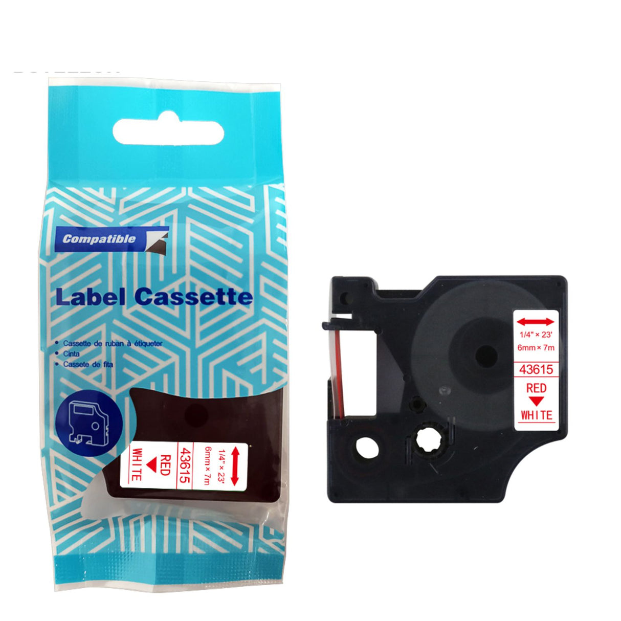 Alternatives Etikettenband zu Dymo D1 43615 Beschriftungsband