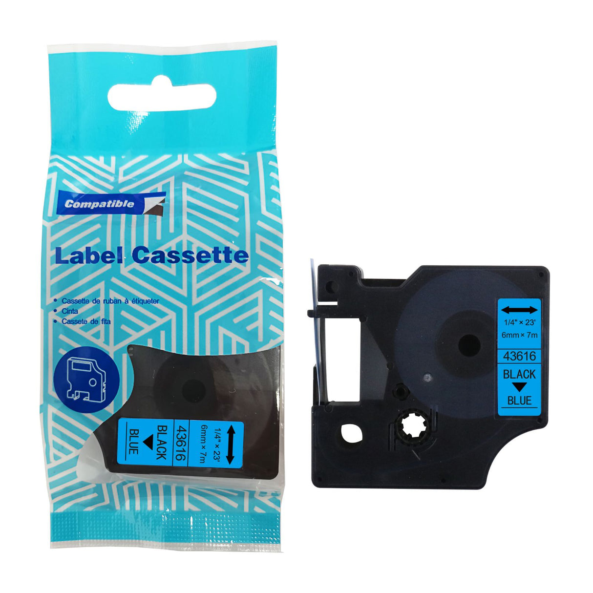 Alternatives Etikettenband zu Dymo D1 43616 Beschriftungsband