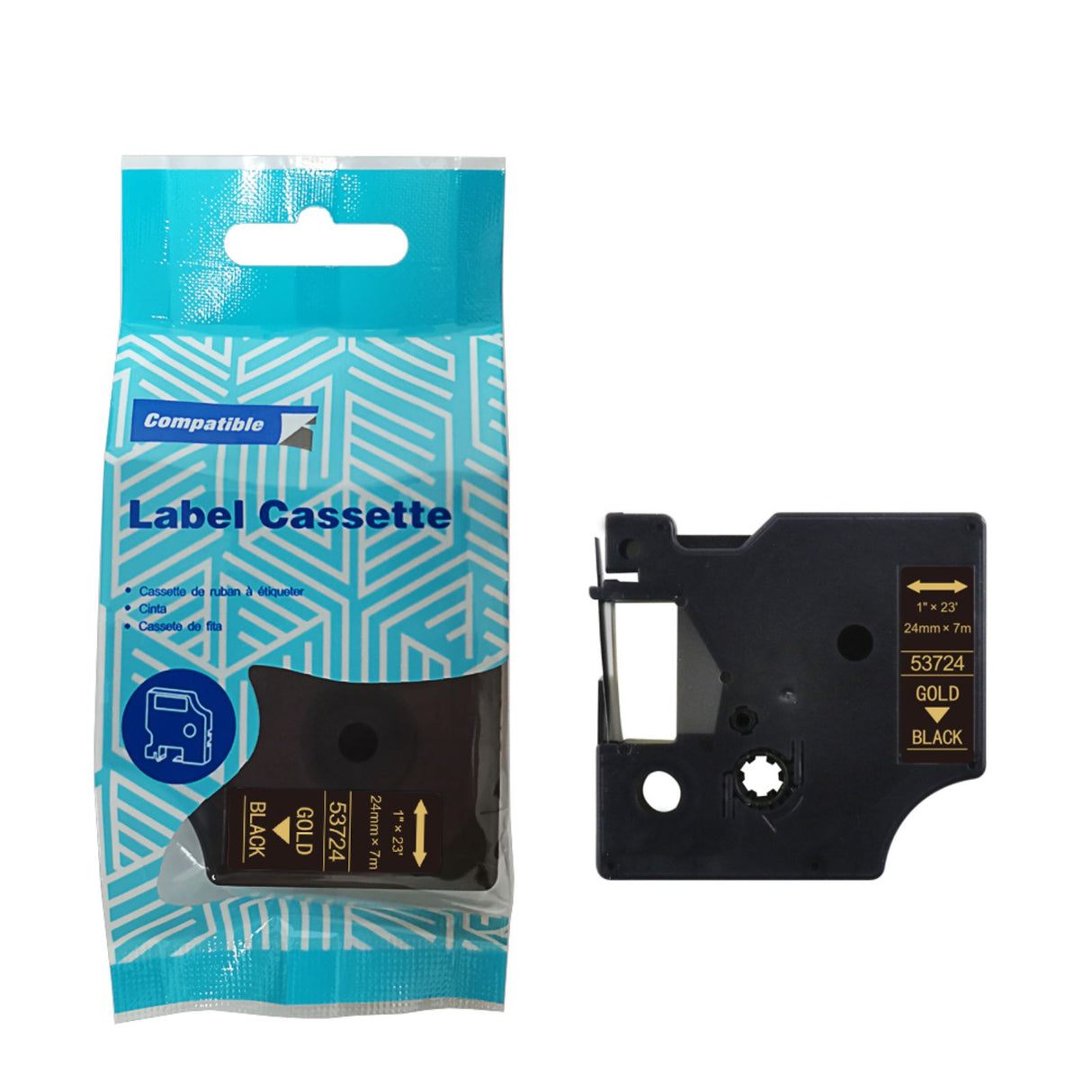 Alternatives Etikettenband zu Dymo D1 53724 Beschriftungsband