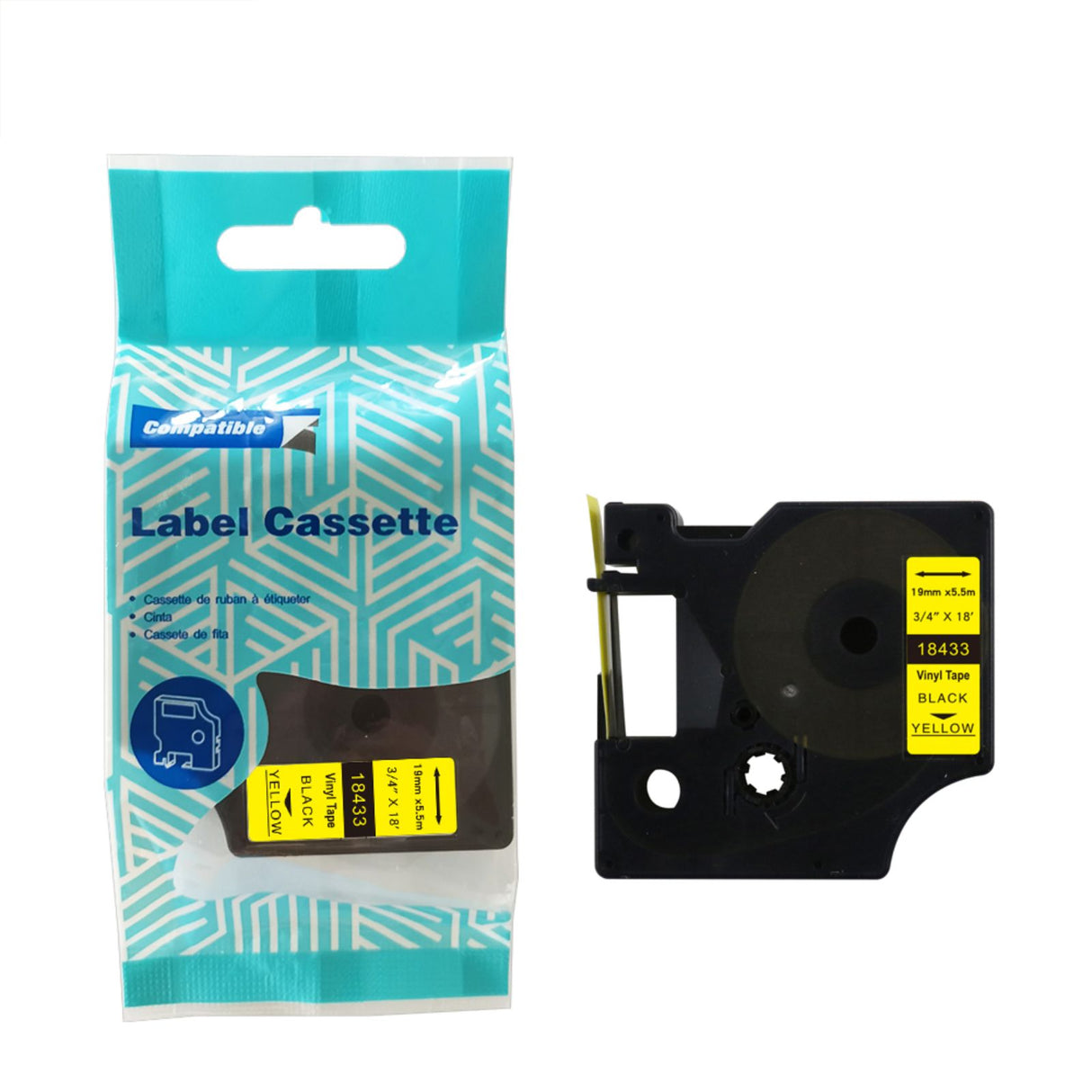 Alternatives Etikettenband zu Dymo 18433 / S0718470 Vinyletiketten