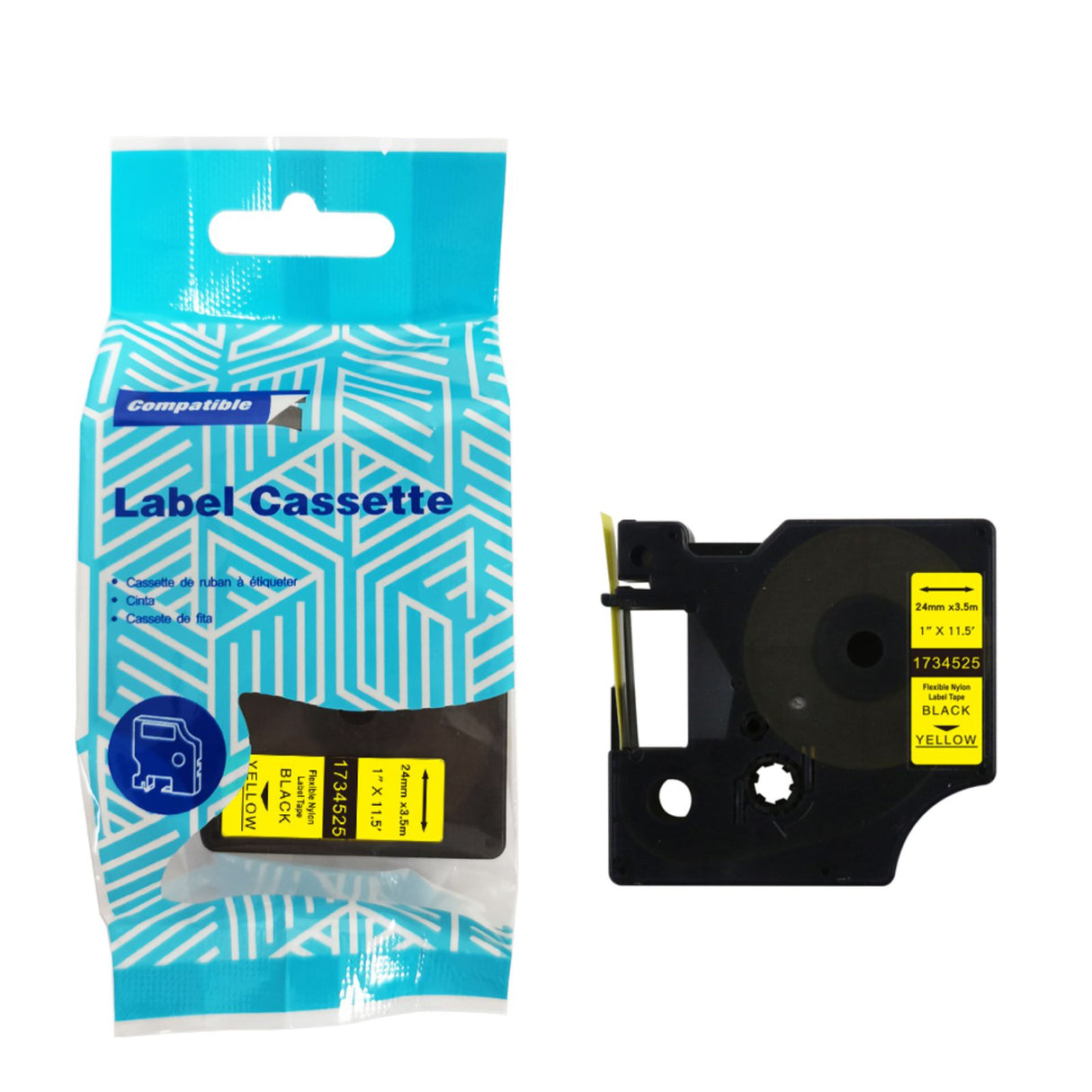 Alternatives Etikettenband zu Dymo 1734525 / S0773850 Nylonetiketten