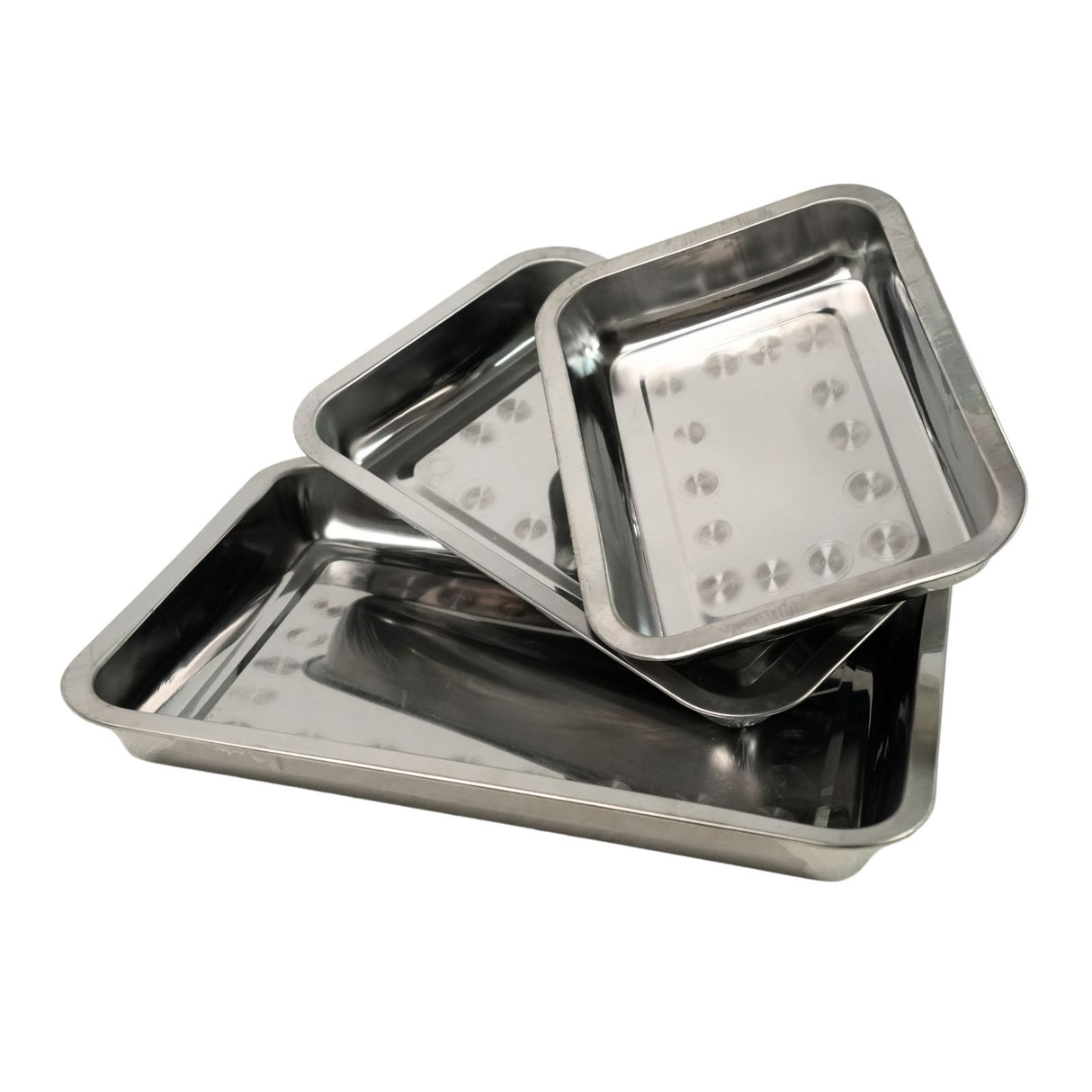 3-tlg. Backblech-Set Backform Ofenblech Backschale Bratform Grillblech