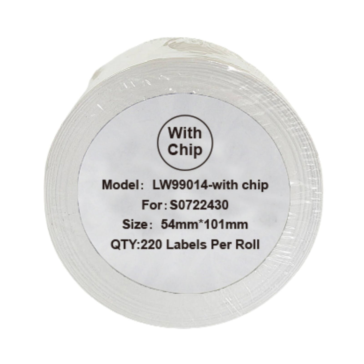 Alternative Etikettenrolle zu Dymo 99014 mit Chip / S0722430 mit Chip