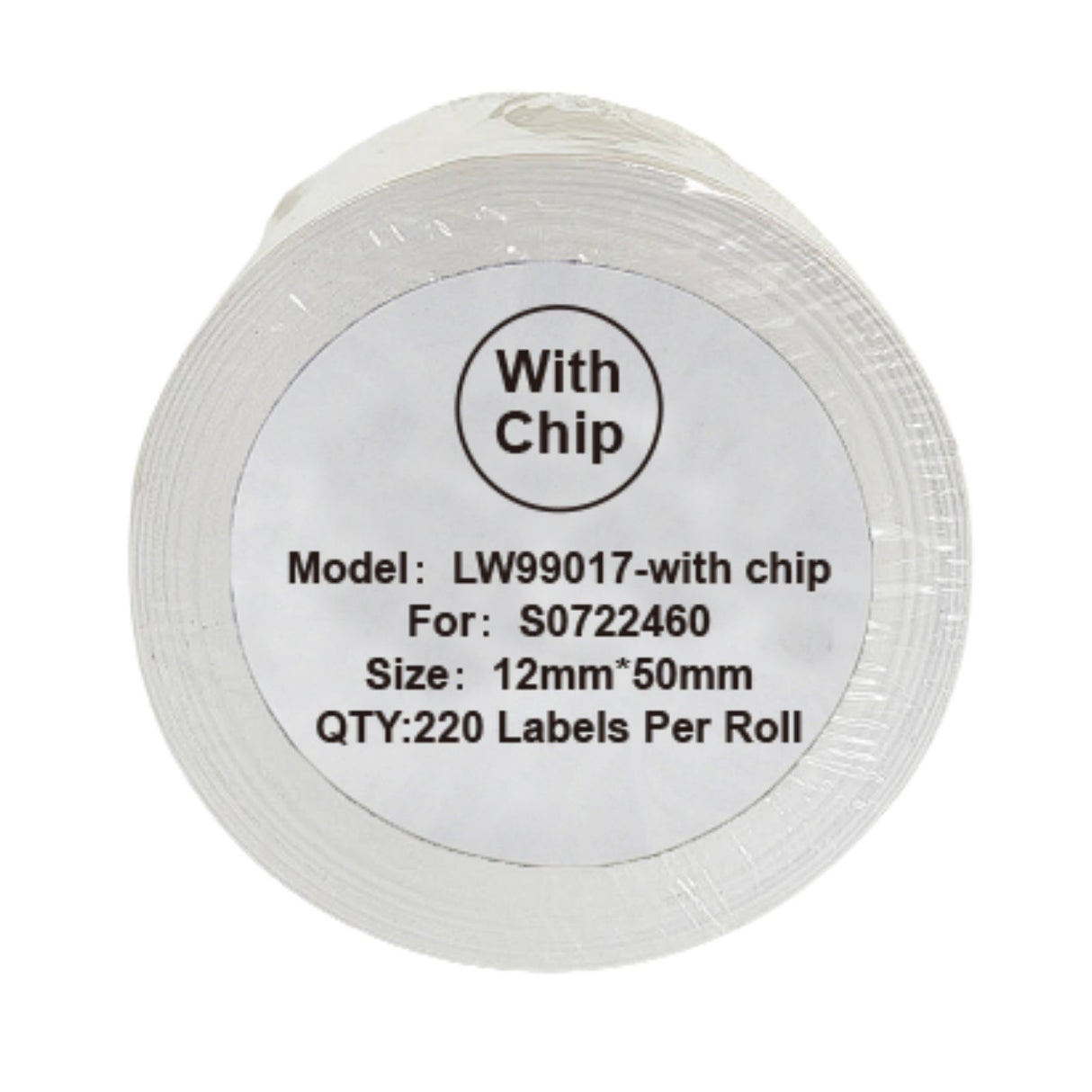 Alternative Etikettenrolle zu Dymo 99017 mit Chip / S0722460 mit Chip