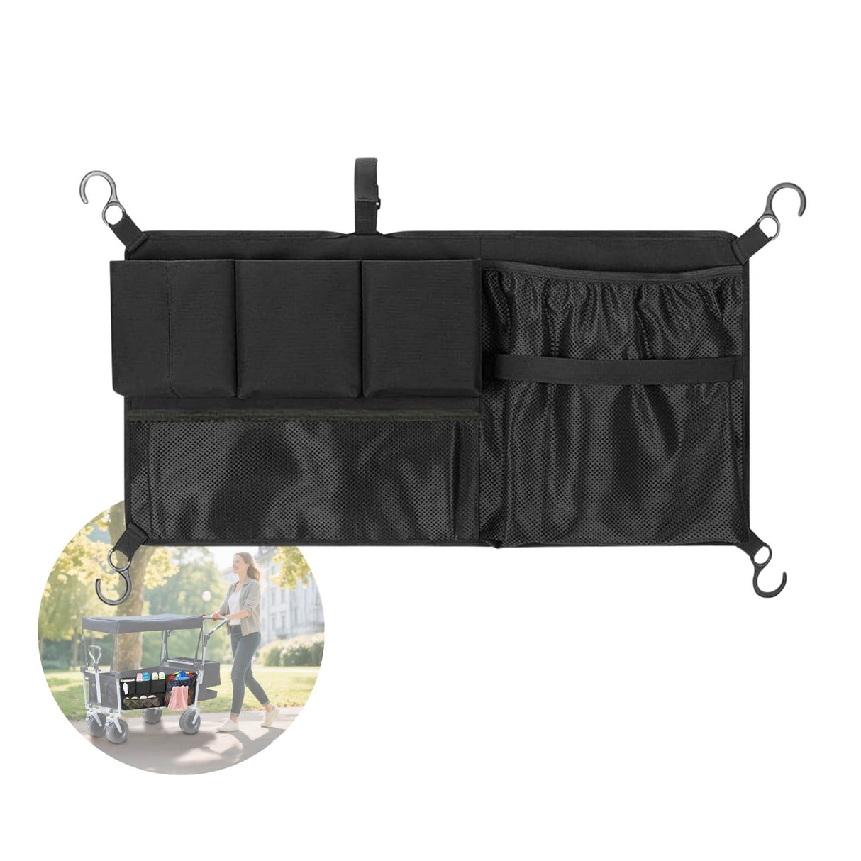 Aufbewahrungstasche für Bollerwagen 126073 Zusatztasche Seitentasche