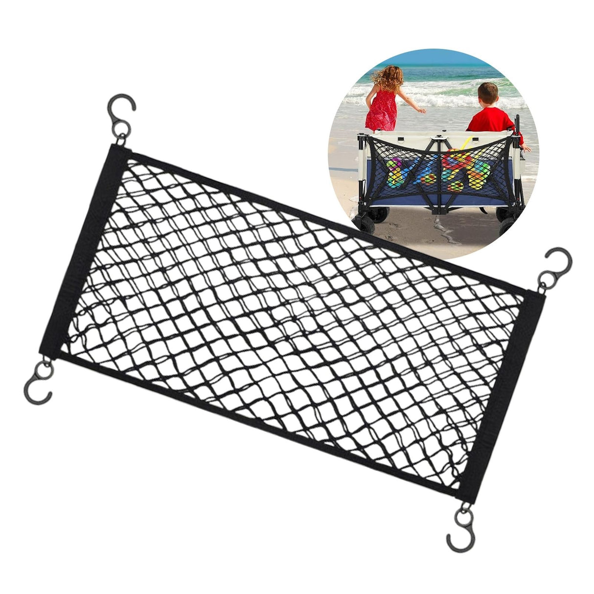 Netztasche für Bollerwagen 126073 Aufbewahrungstasche Seitentasche