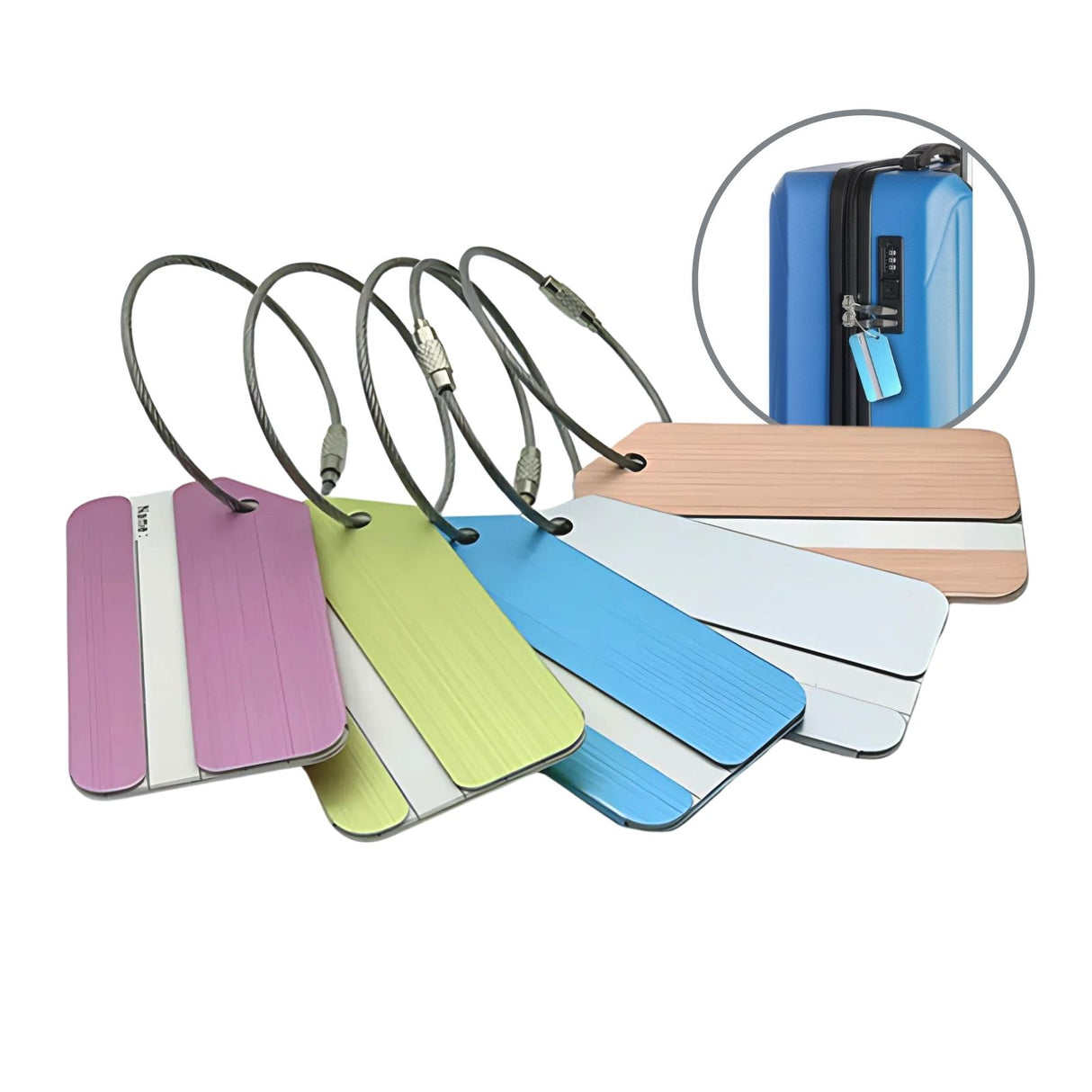 5er-Set Kofferanhänger Gepäckanhänger Koffer-Namensschild Kofferlabel