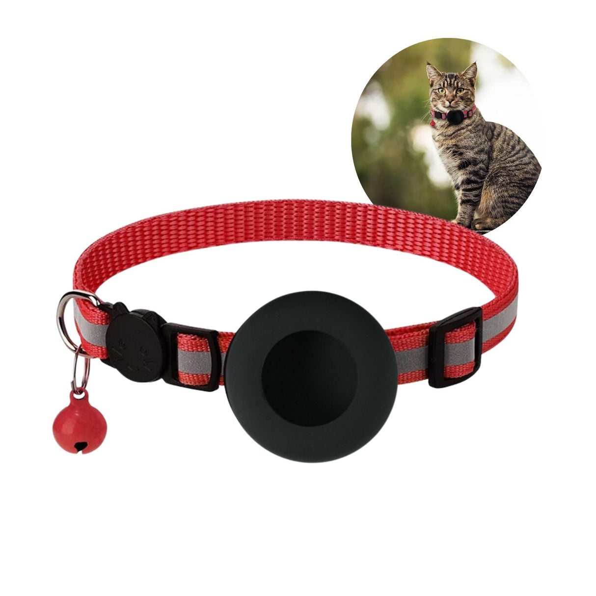 Halsband mit Airtag-Halterung Hundehalsband Katzenhalsband