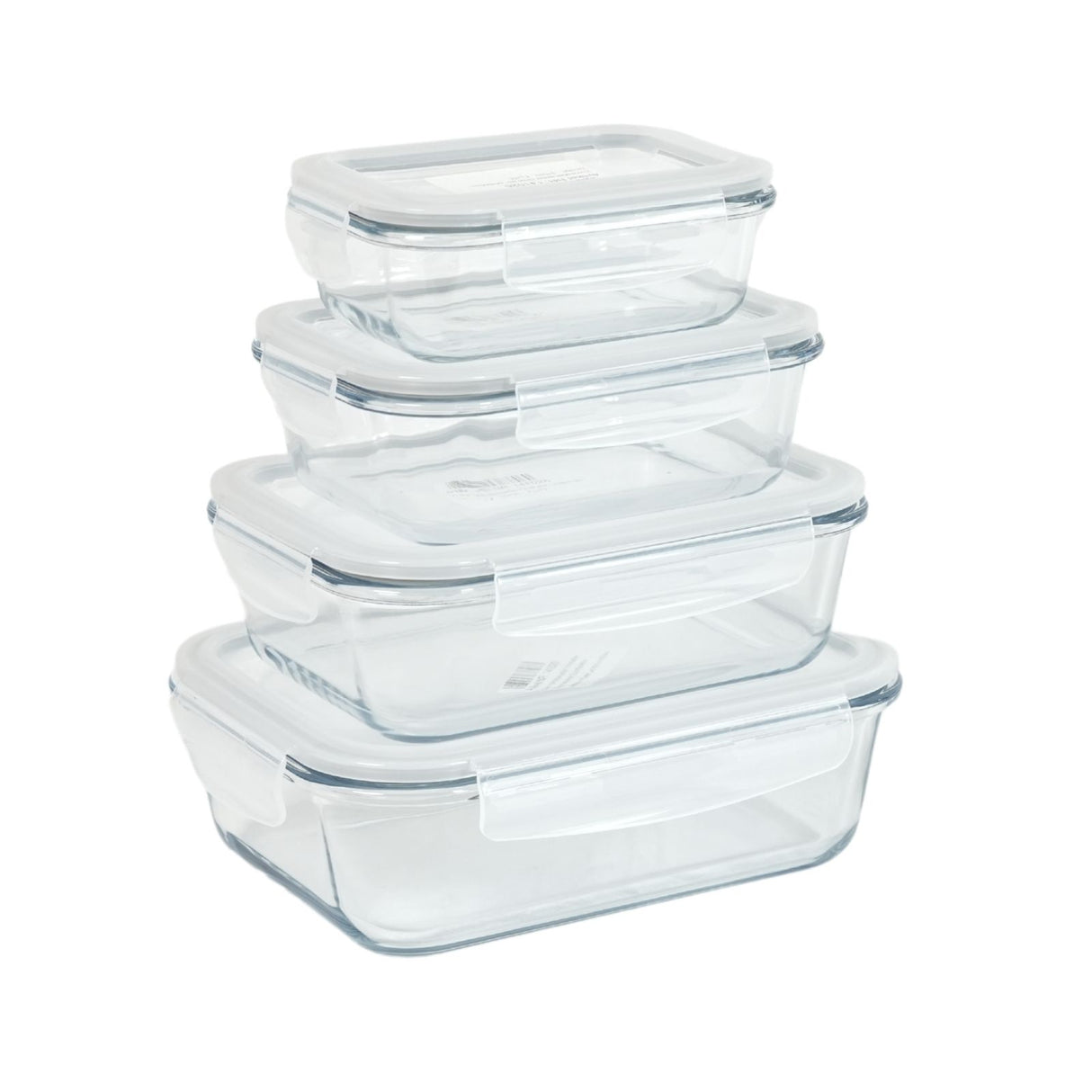 4er-Set Glas-Vorratsbehälter Frischhaltedosen Vorratsdosen Behälter