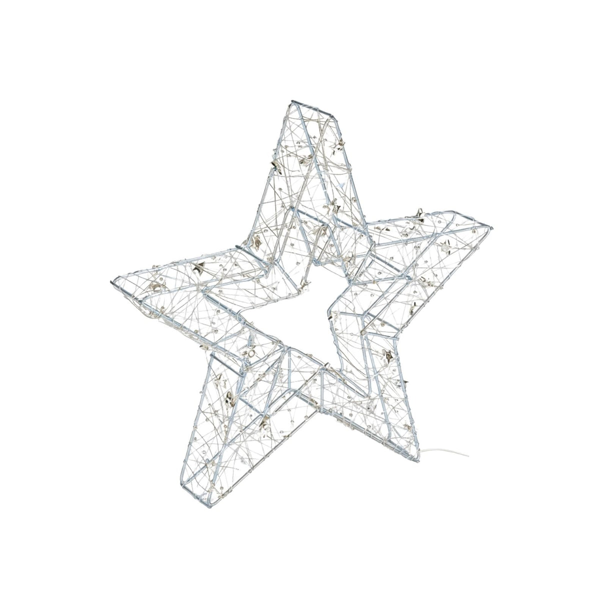 LED-Dekostern offen 3D Leuchtstern Drahtstern Weihnachtsstern