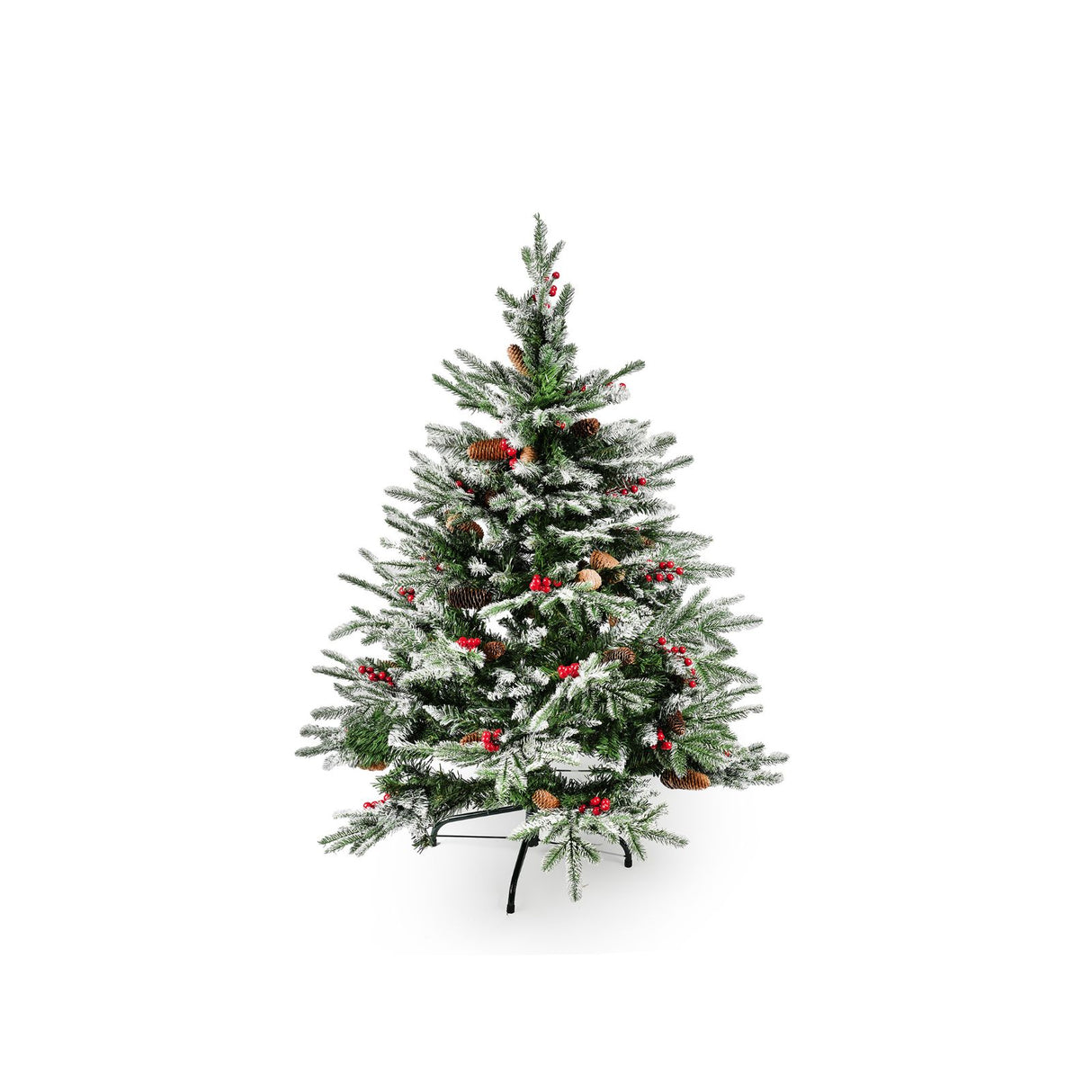 Weihnachtsbaum 120cm mit Schnee Kunsttanne Christbaum Tannenbaum