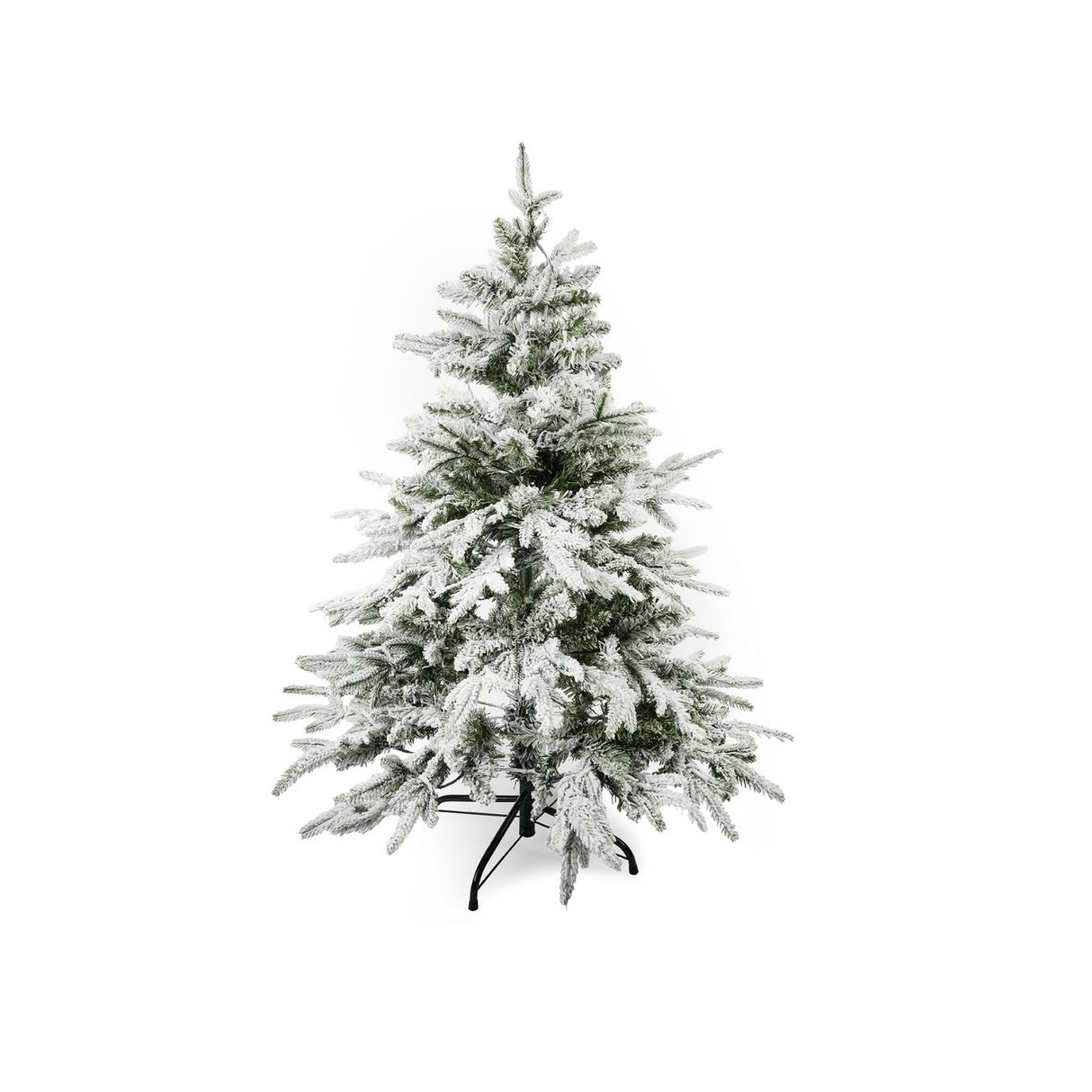 Weihnachtsbaum 150cm mit Schnee und LED Christbaum Tanne Kunsttanne